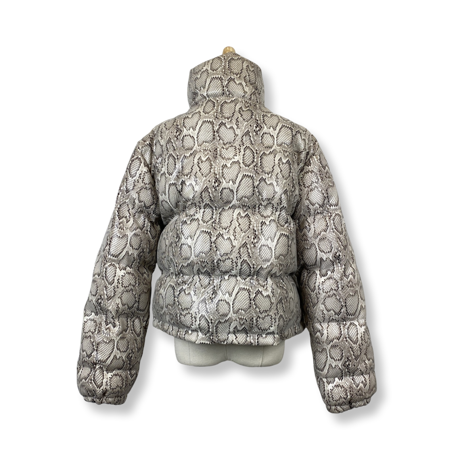 En Saison Python Print Puffer Jacket