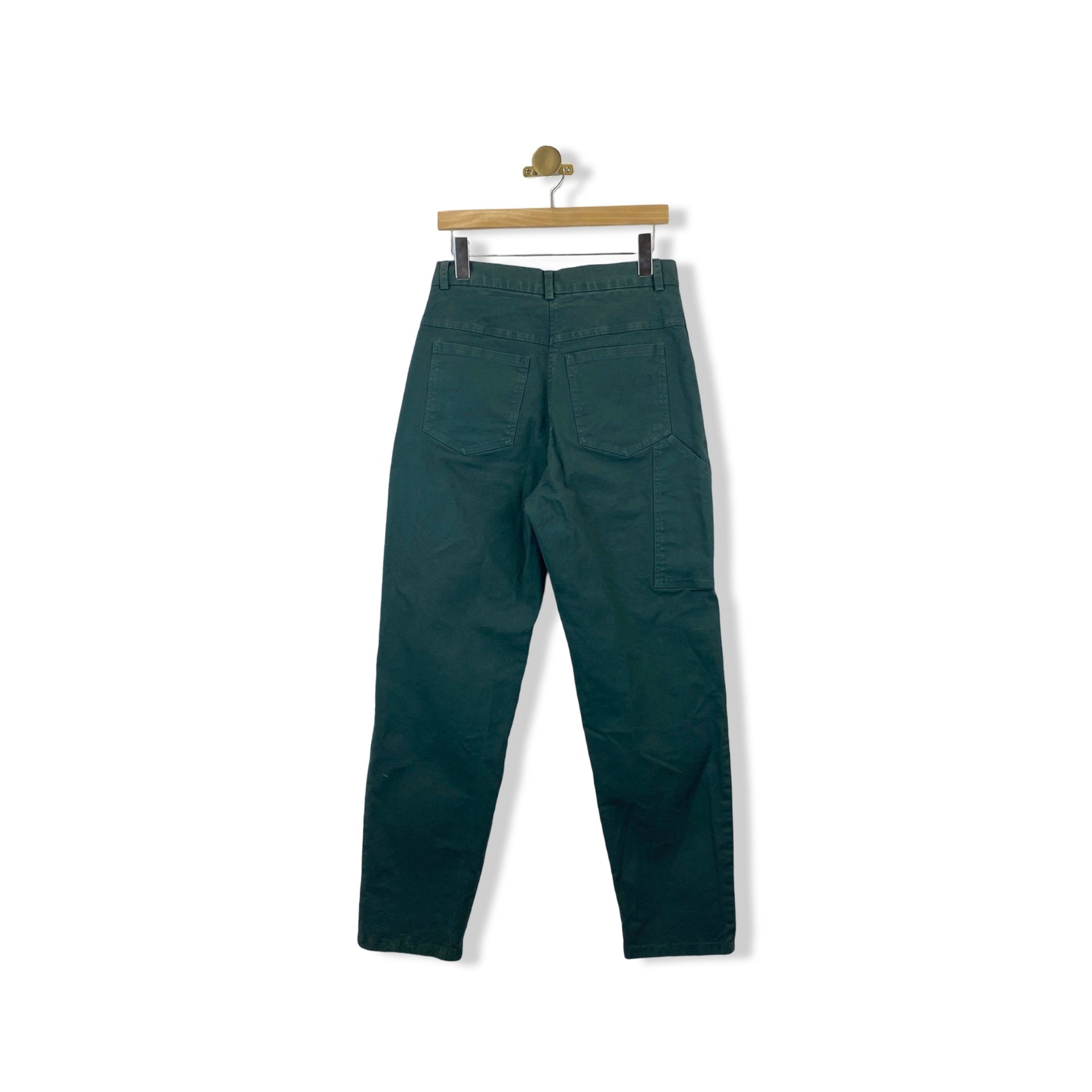 Loup Agnes Green High Rise Painters Pant