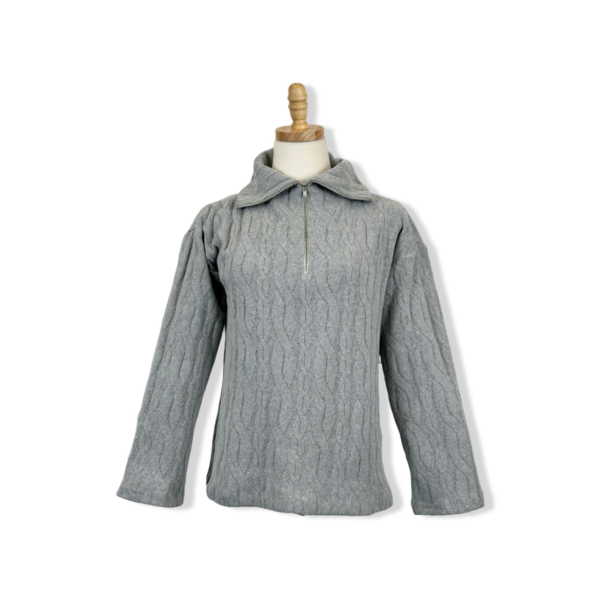 Kal Rieman Sandra Collared Zip Pullover