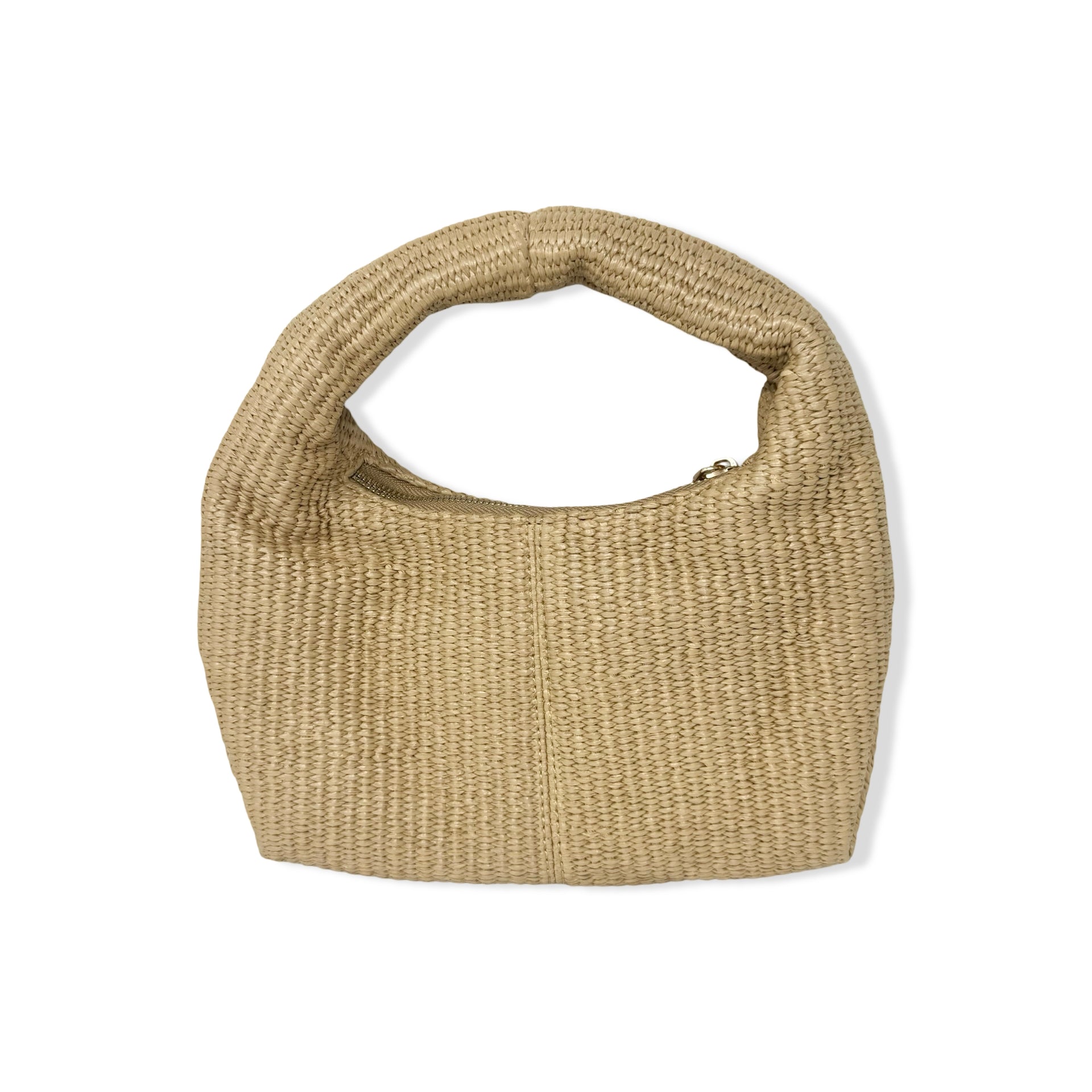 Straw Crescent Handbag