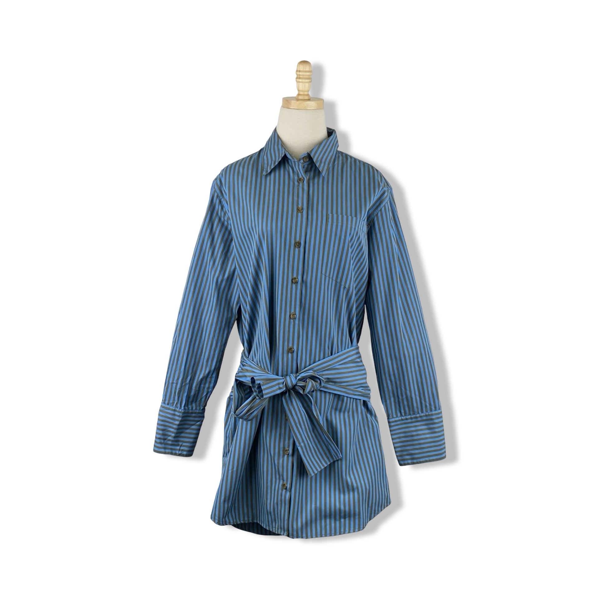 La Ligne Striped Button Down Dress