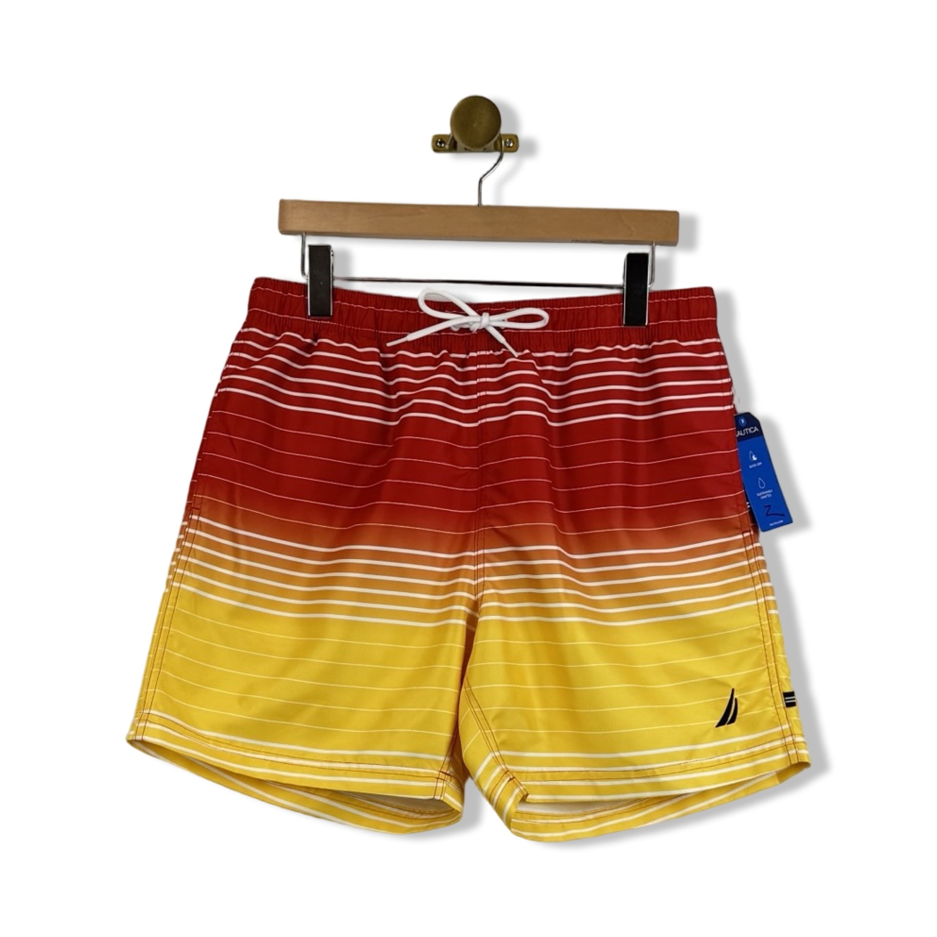 Nautica Ombre Striped Swim Trunks