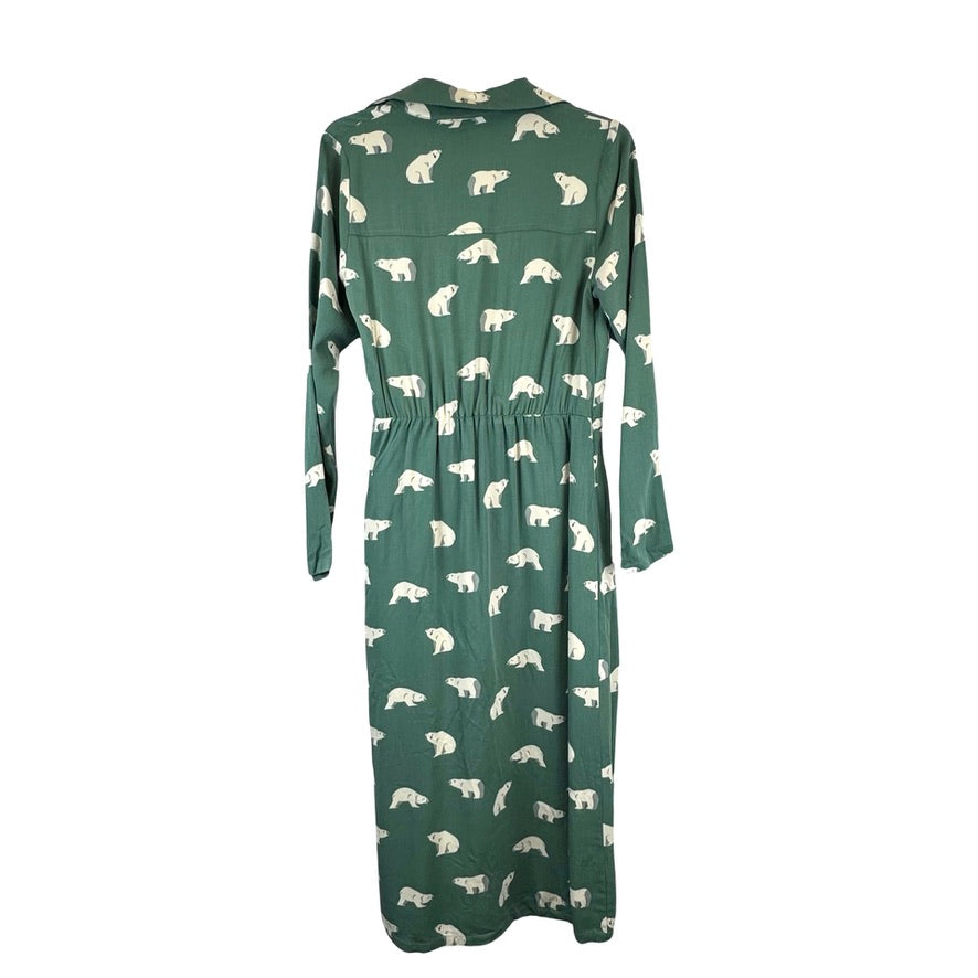 Compania Fantastica Polar Bear Print Wrap Dress