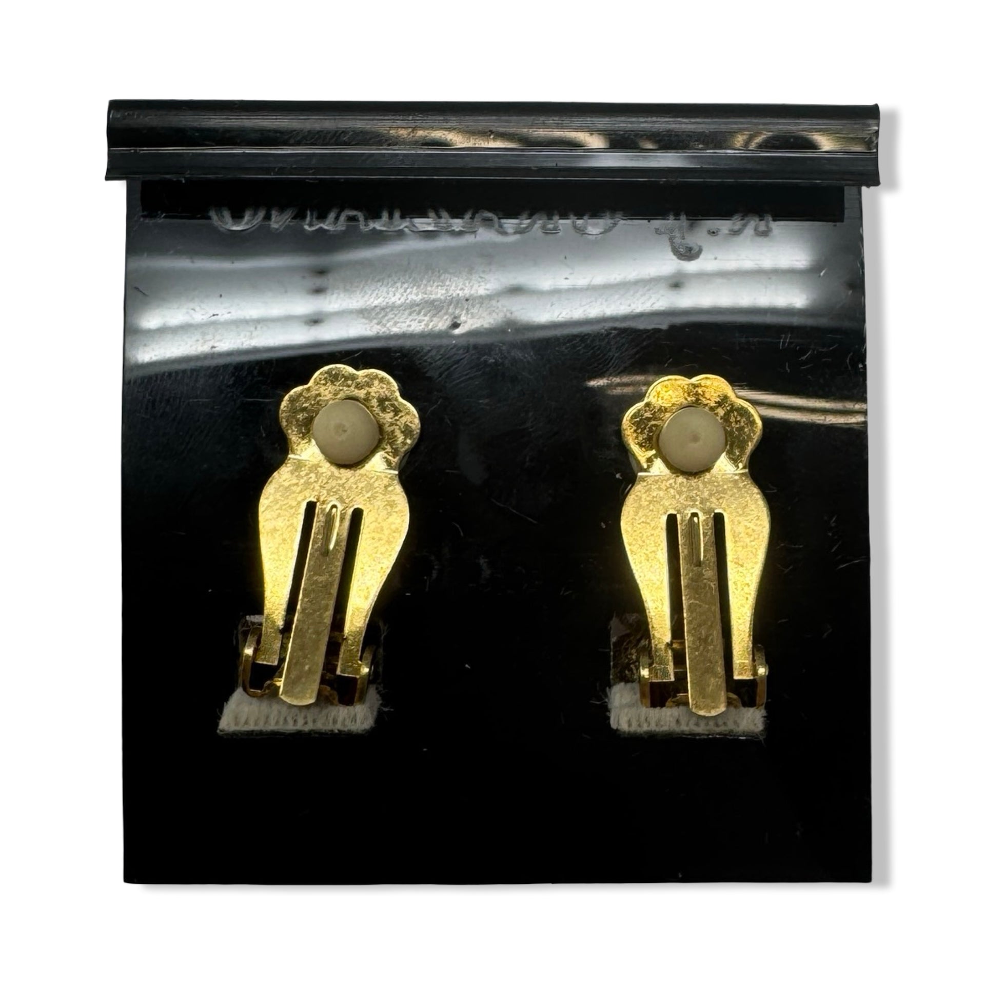 Vintage R.J. Graziano Small Cabochon Clip On Earrings