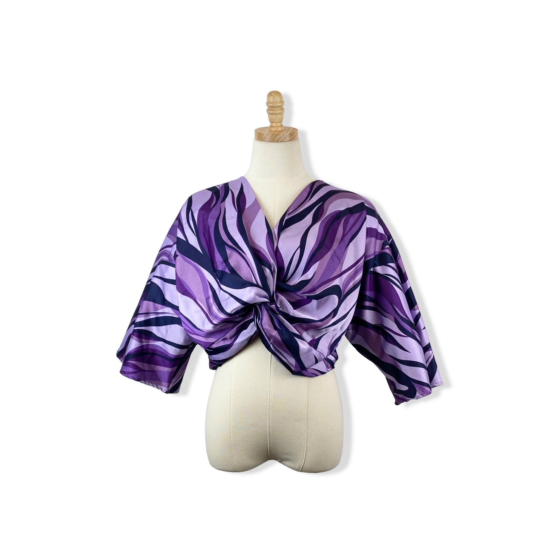 Renee C Patterned Twist Top