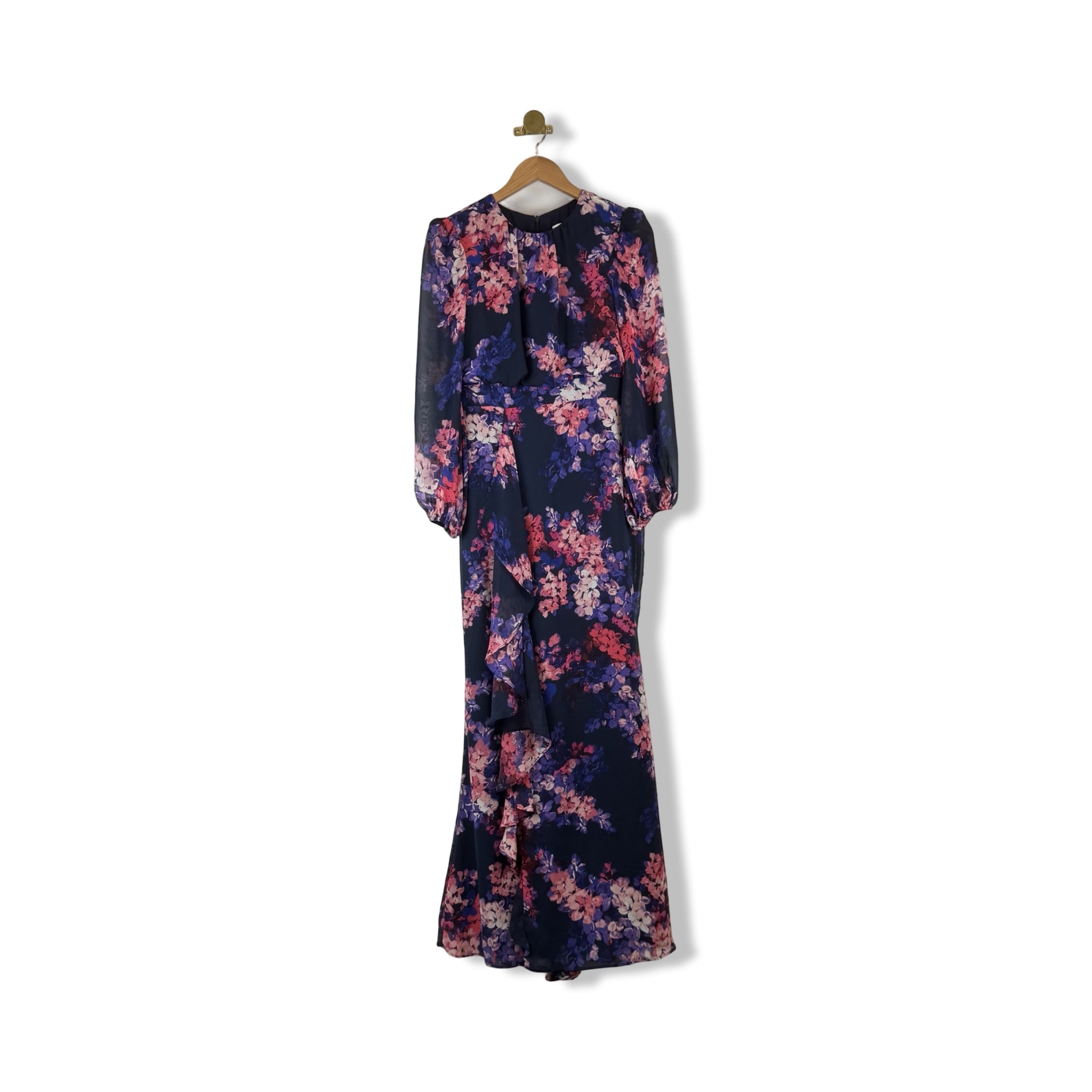 Eliza J Floral Chiffon Maxi Dress
