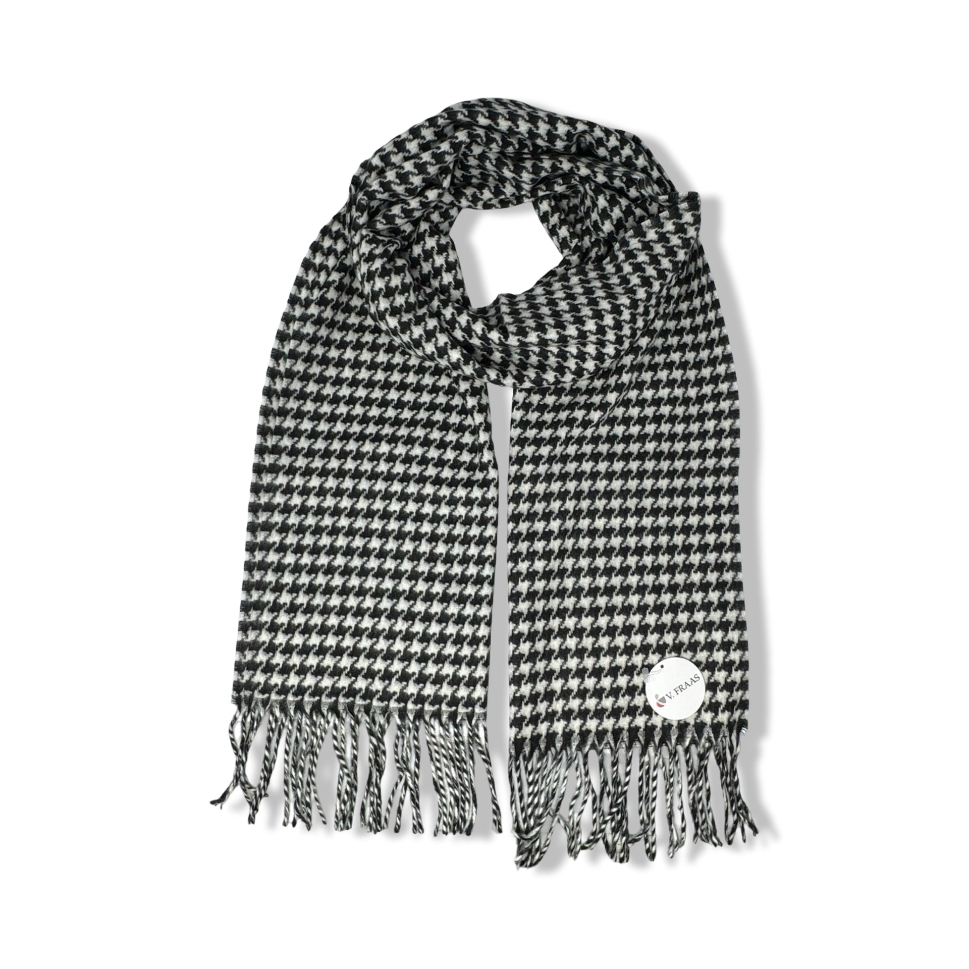 Dillard's Houndstooth Fringe Scarf