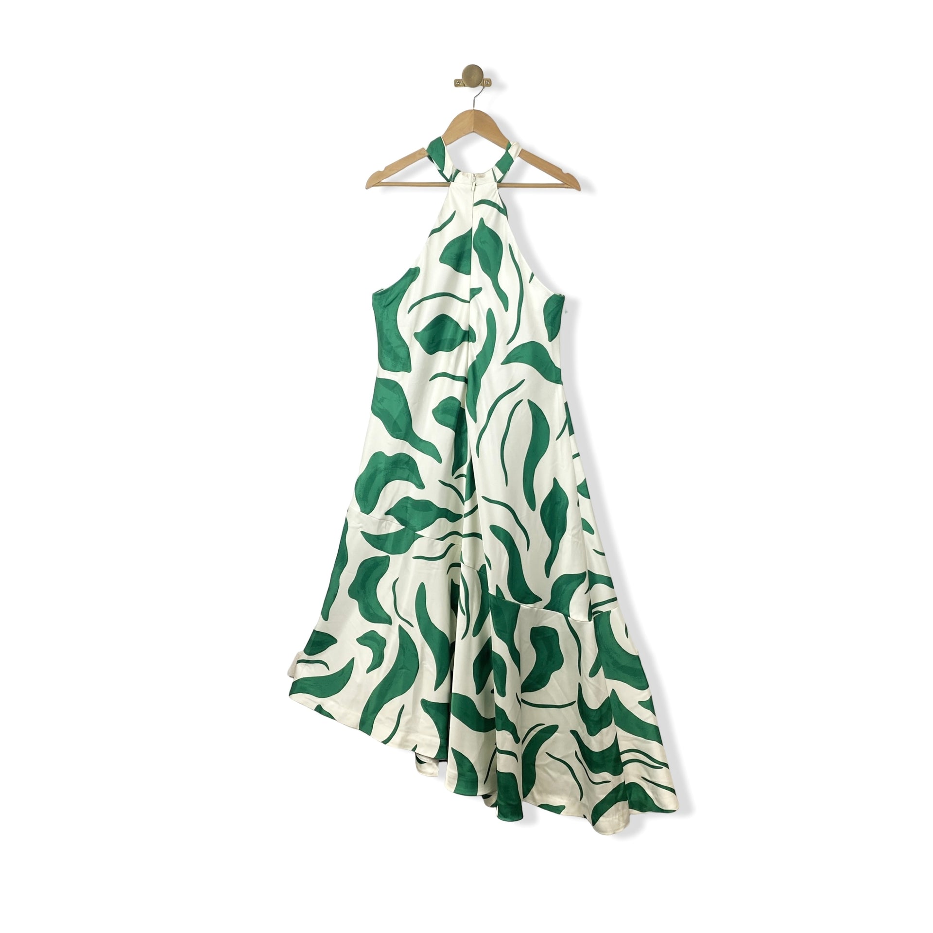 Eloquii Abstract Print Halter Maxi Dress