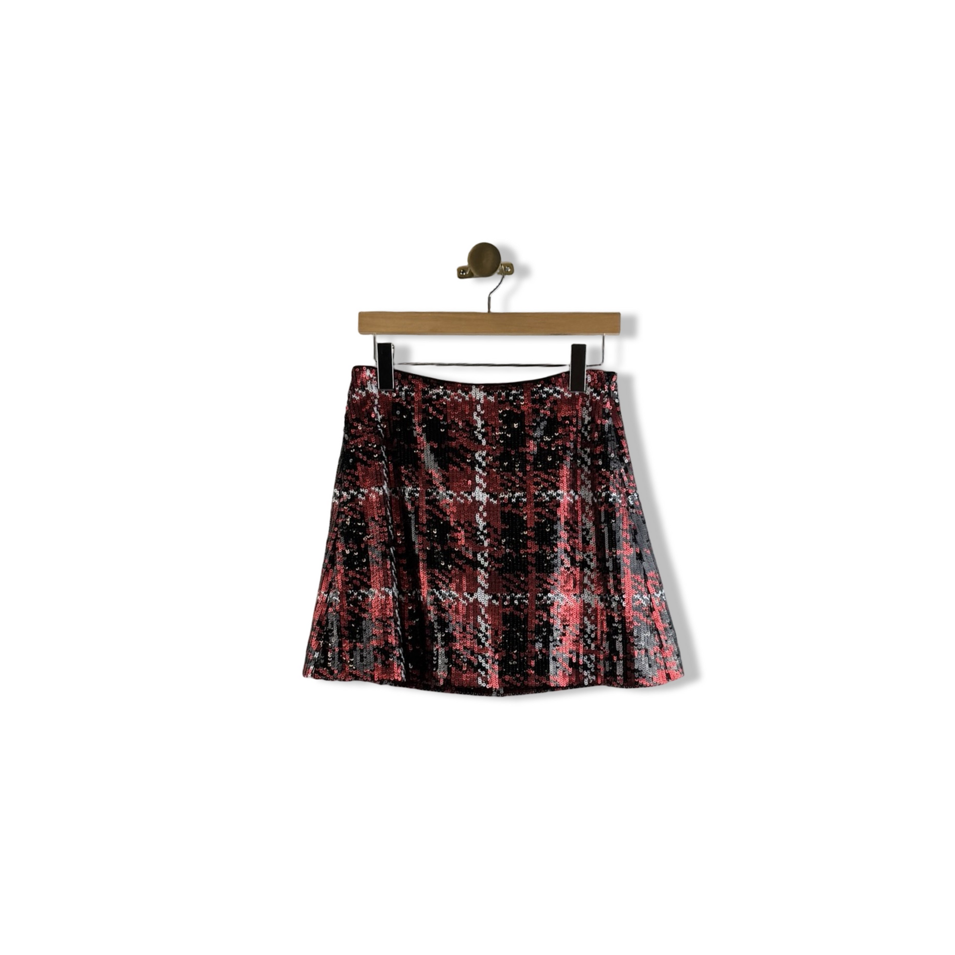 Brooks Brothers Sequin Plaid Mini Skirt