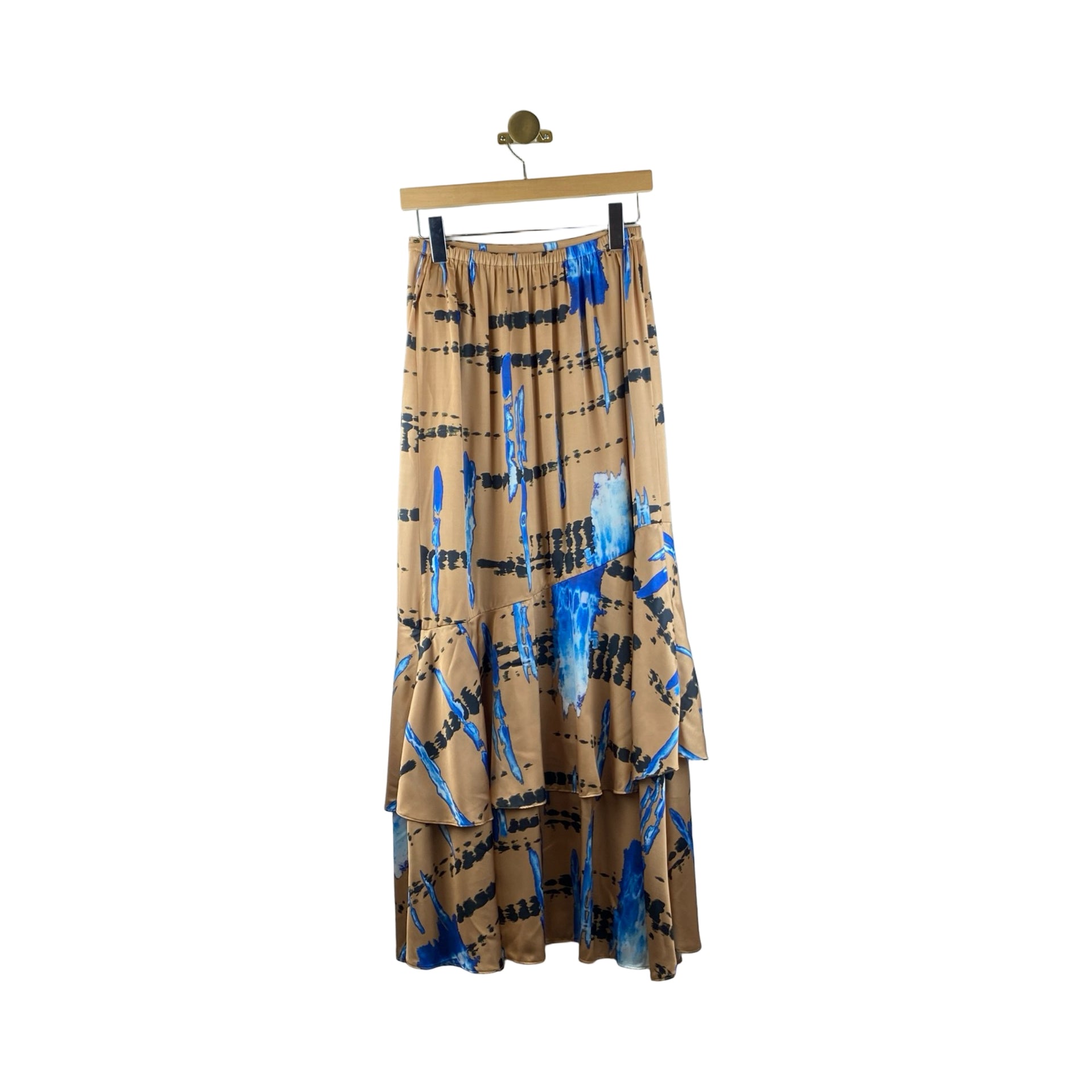 Area Stars Abstarct Print Tiered Skirt