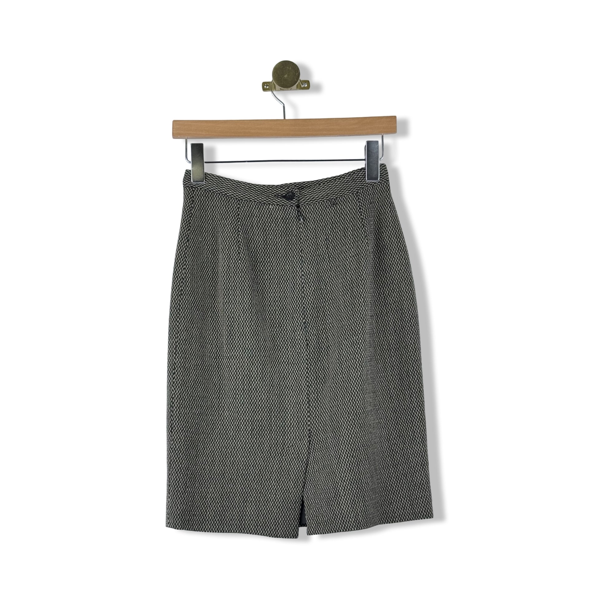 Vintage Philippe Adec x Bergorf Goodman Textured Wool Skirt