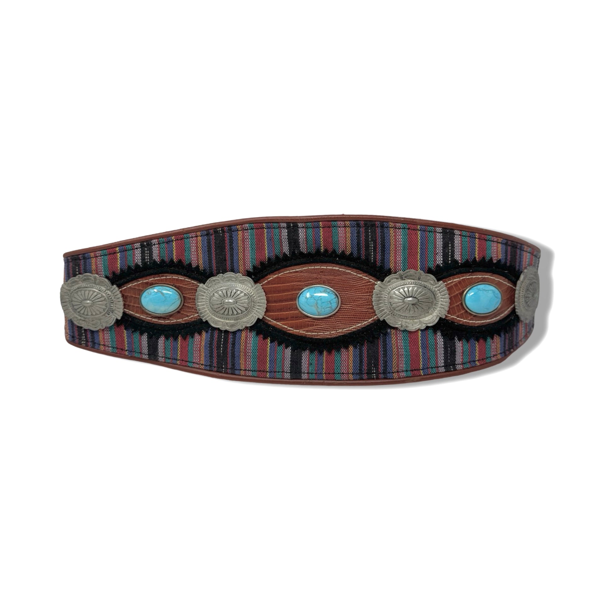 Vintage R.J. Graziano Multi-Stripe Concho Belt