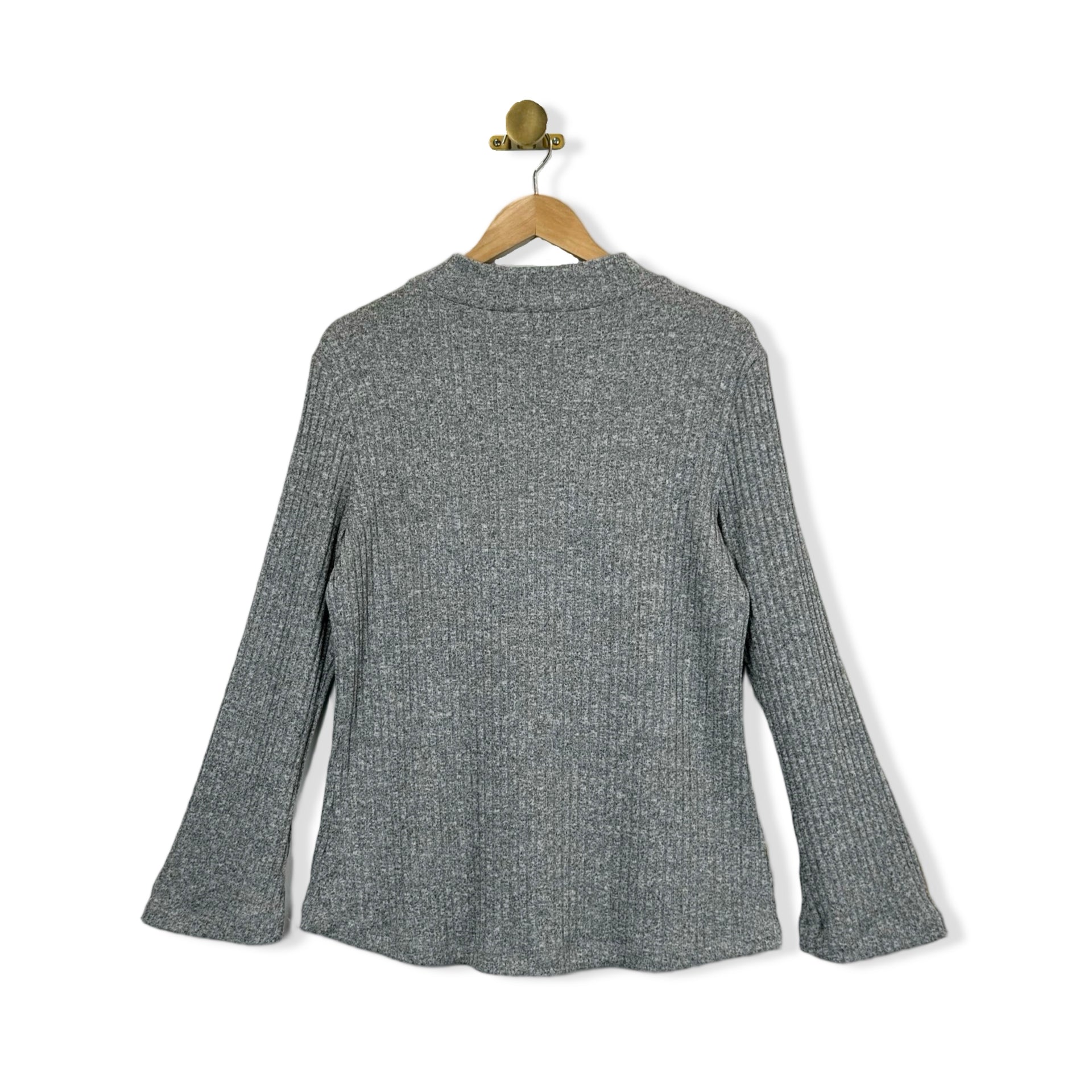 Kal Rieman Gray Ribbed Sweater