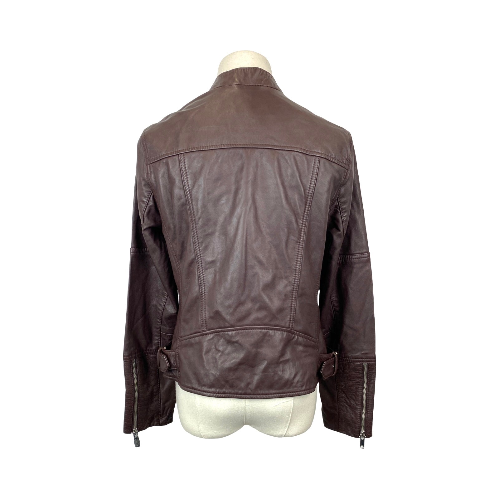 Reiss Tallis Leather Biker Jacket