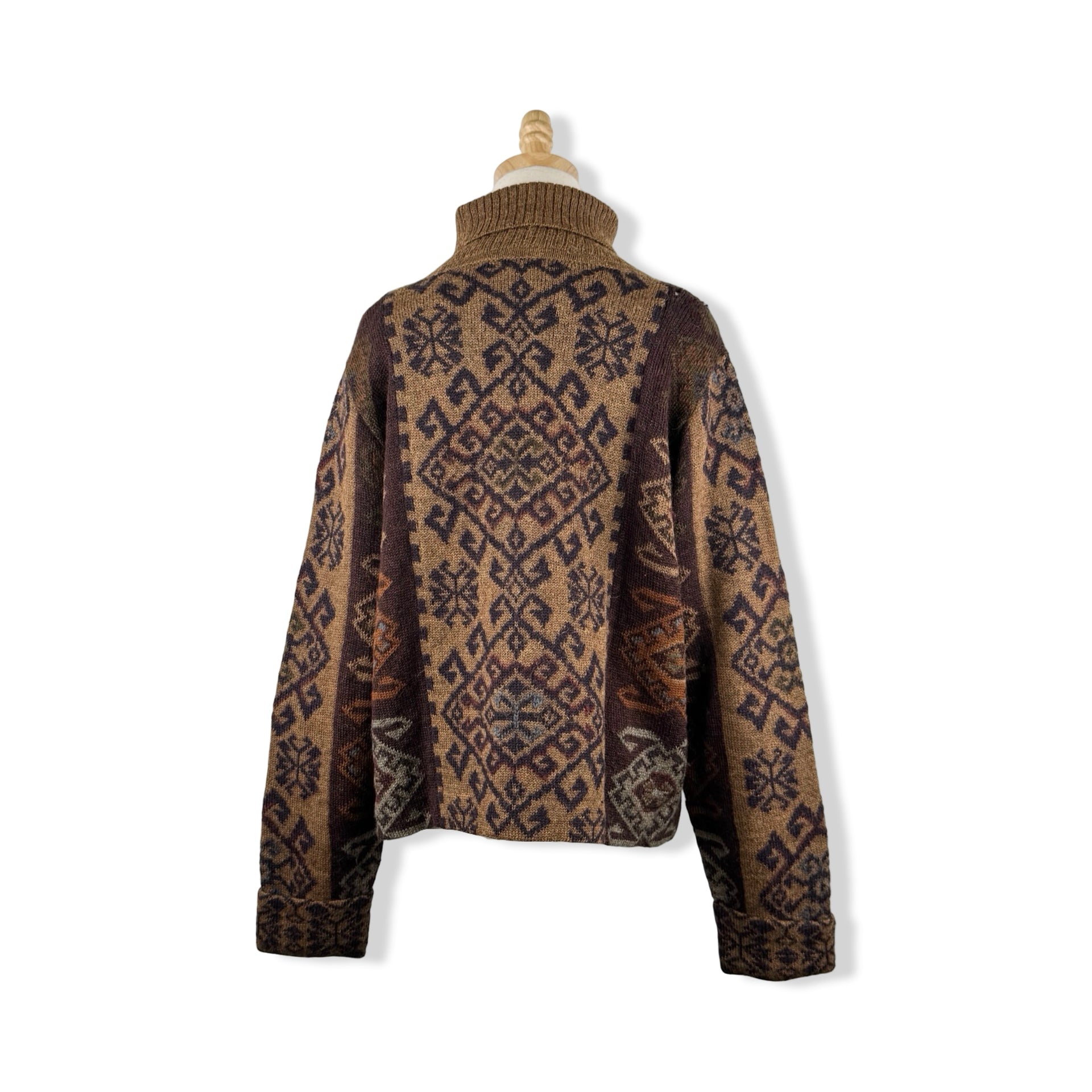 Peruvian Connection Patterned Turtleneck Sweater
