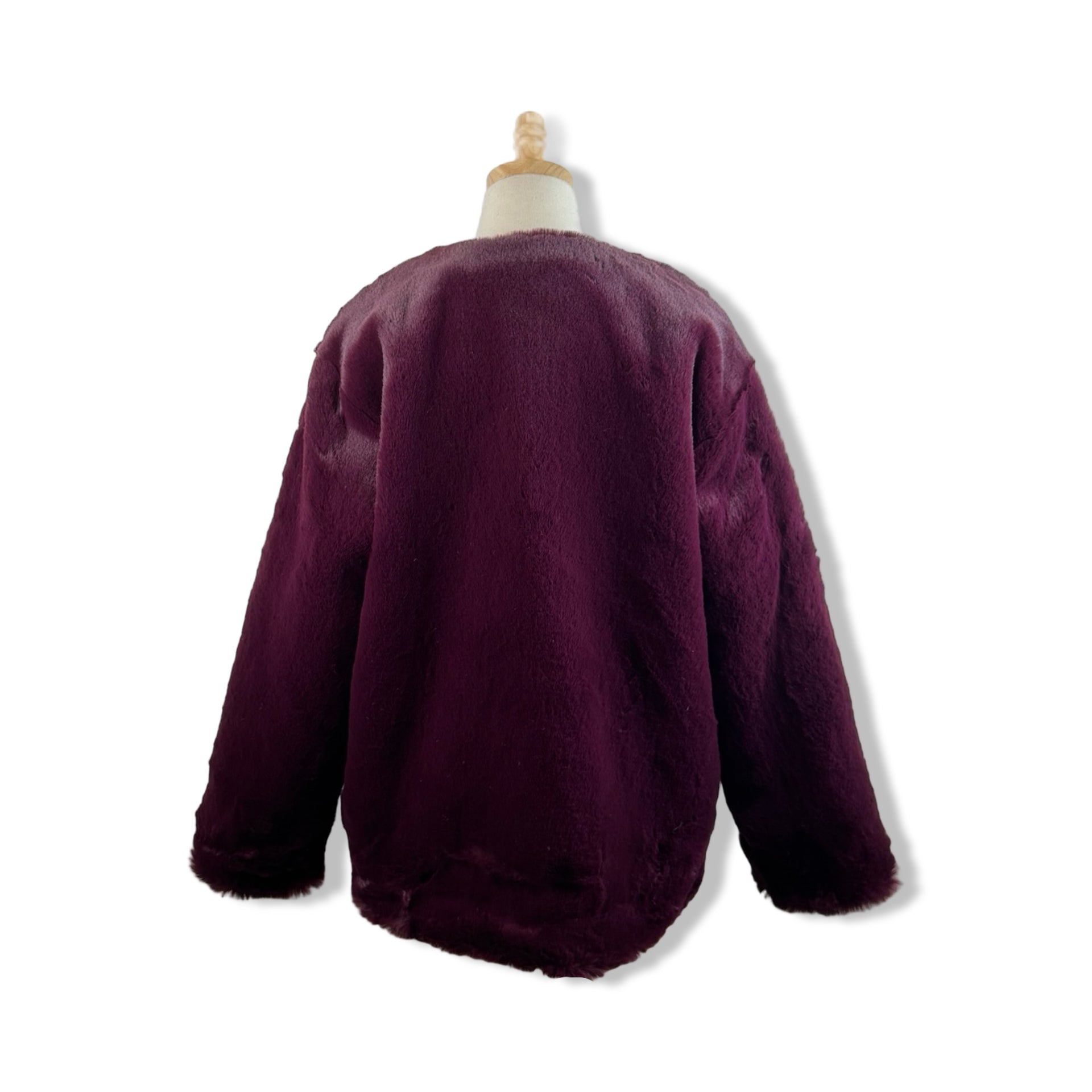 BLANKNYC Collarless Fur Jacket