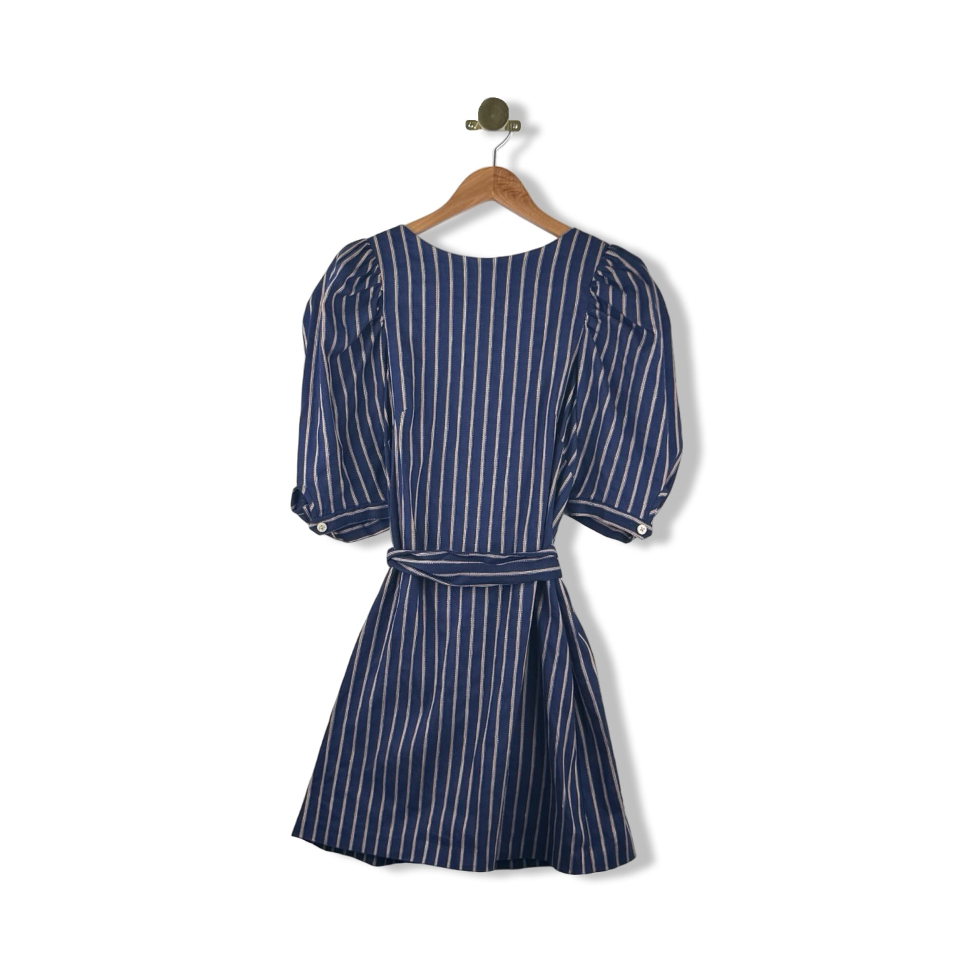 Shoshanna Striped Puff Sleeve Dress
