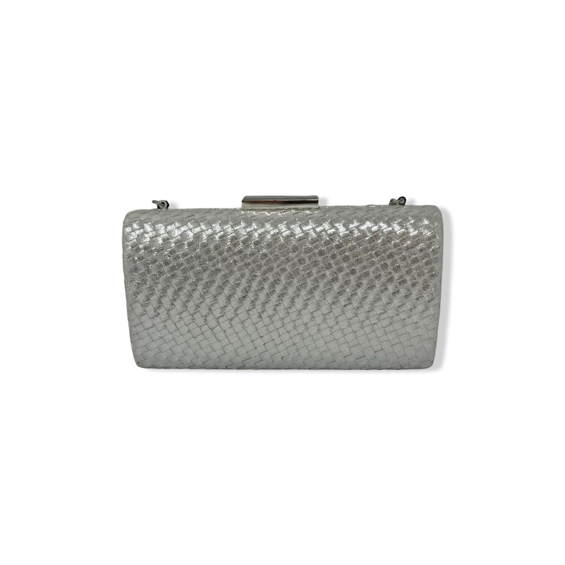 Sondra Roberts Metallic Woven Box Clutch