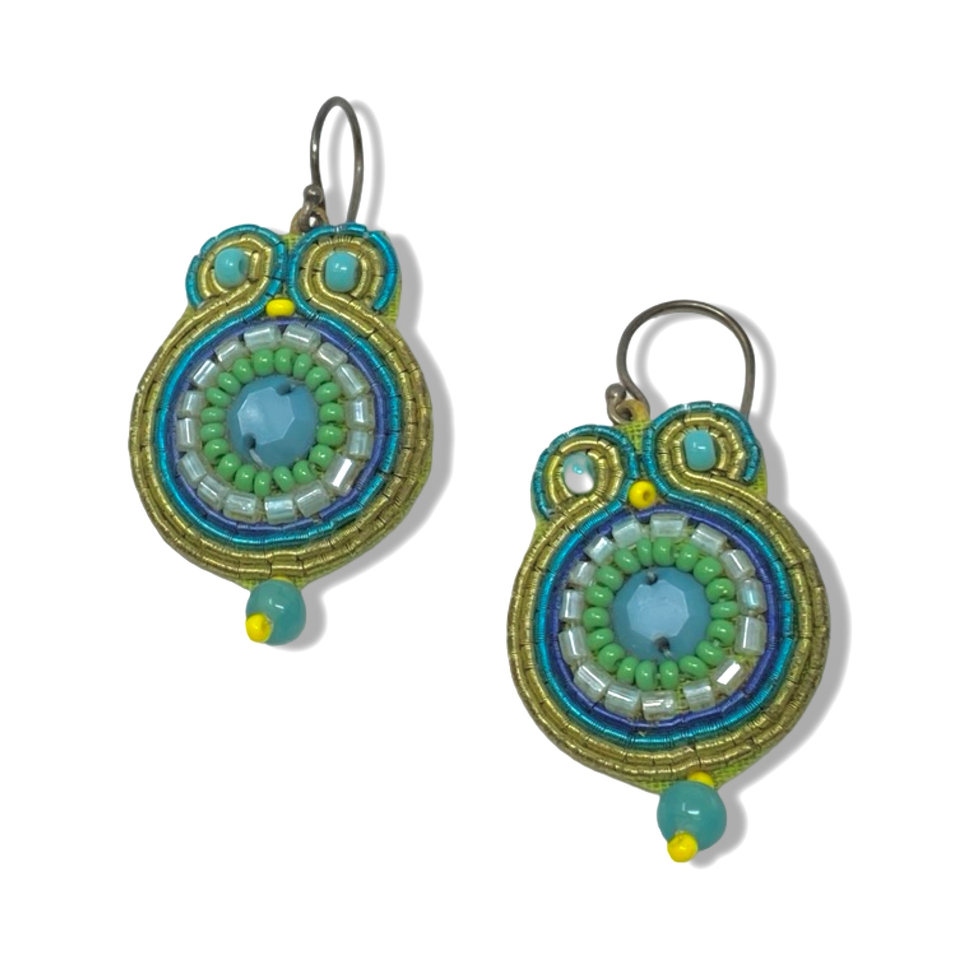Coiled Beaded Drop Earring