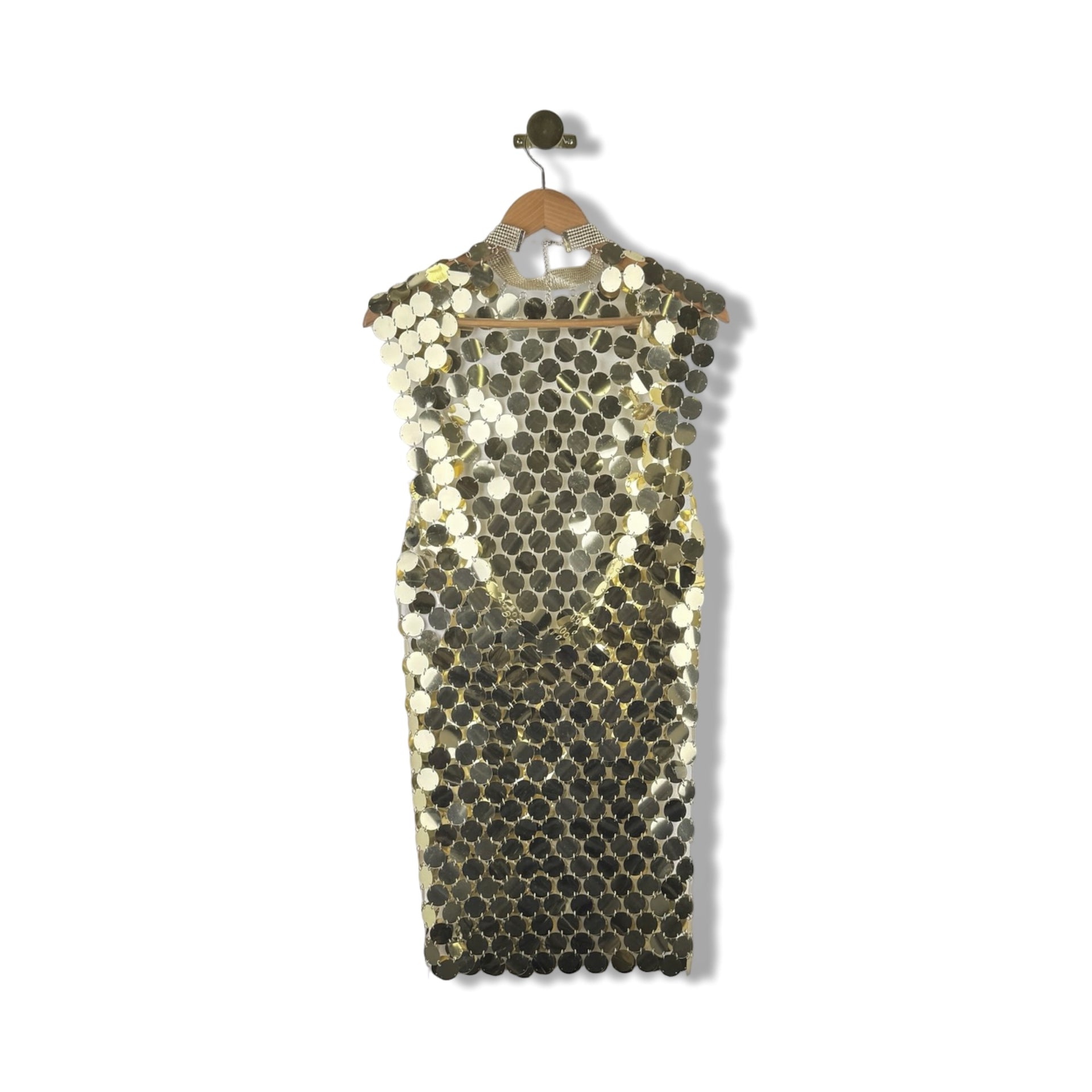 Simmi Petite Embellished Disc Detail Dress