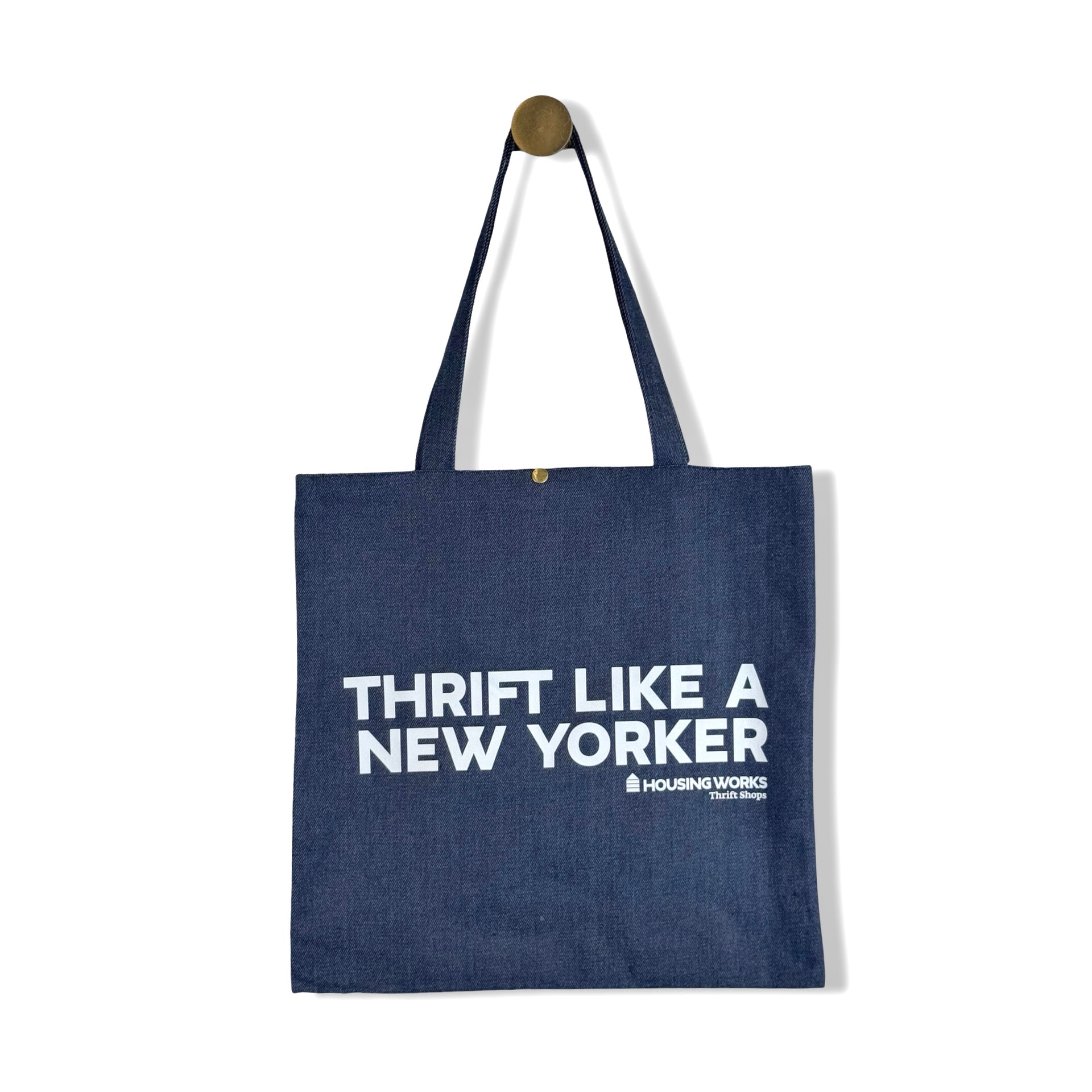 Housing Works Denim Thrift Like A New Yorker Tote Bag