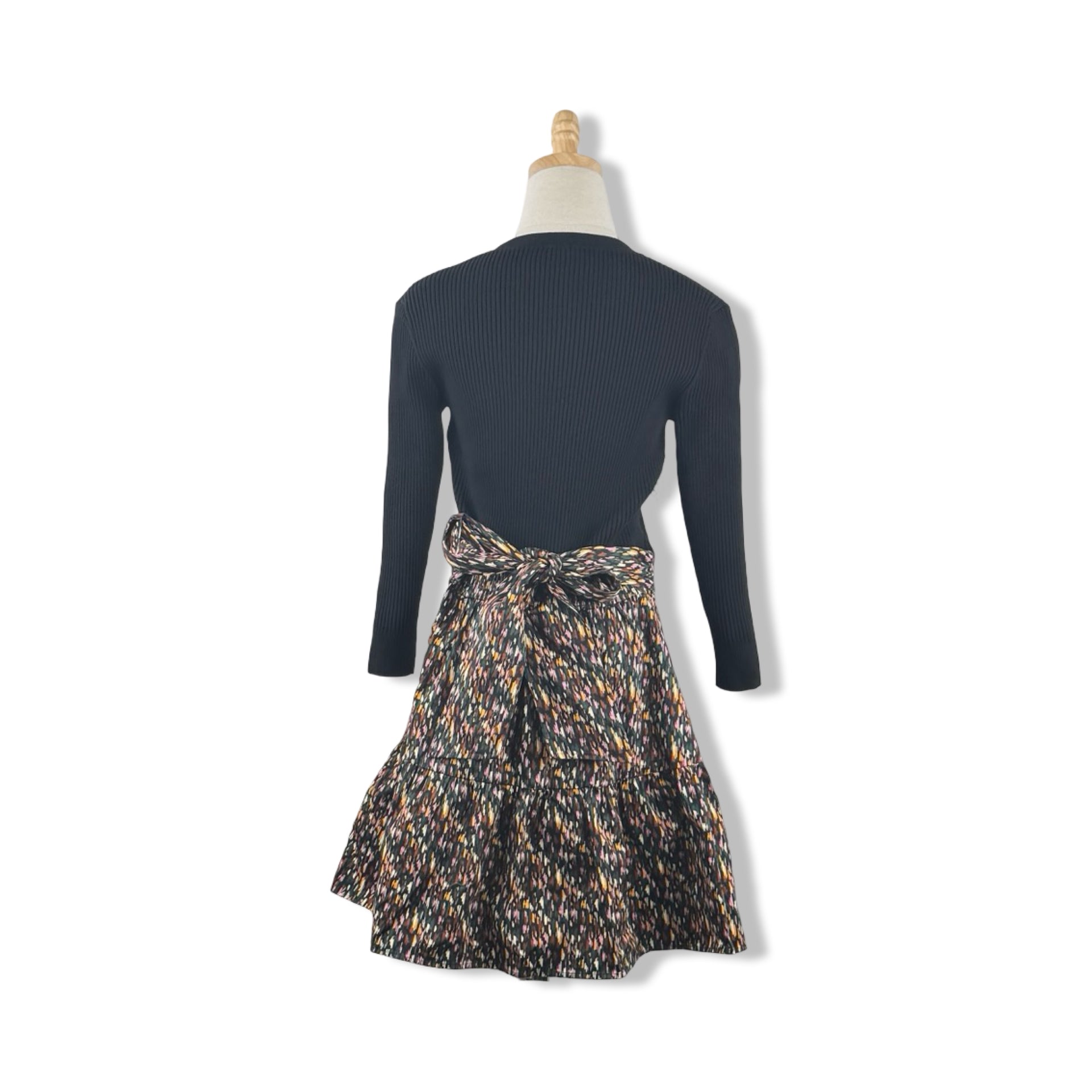 Shoshanna Contrast Tie Belt Dress