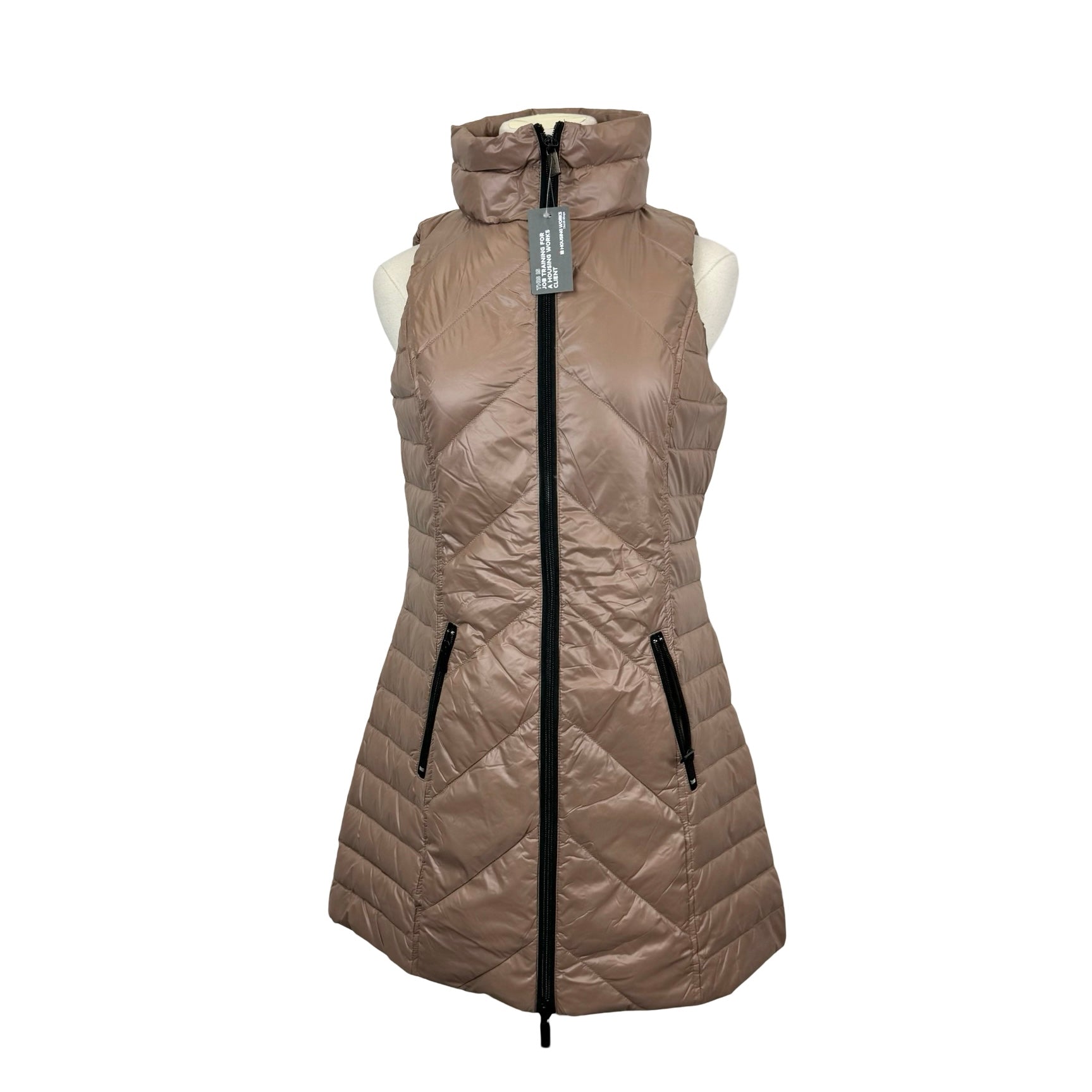 My Anorak Metallic Chevron Quilted Vest