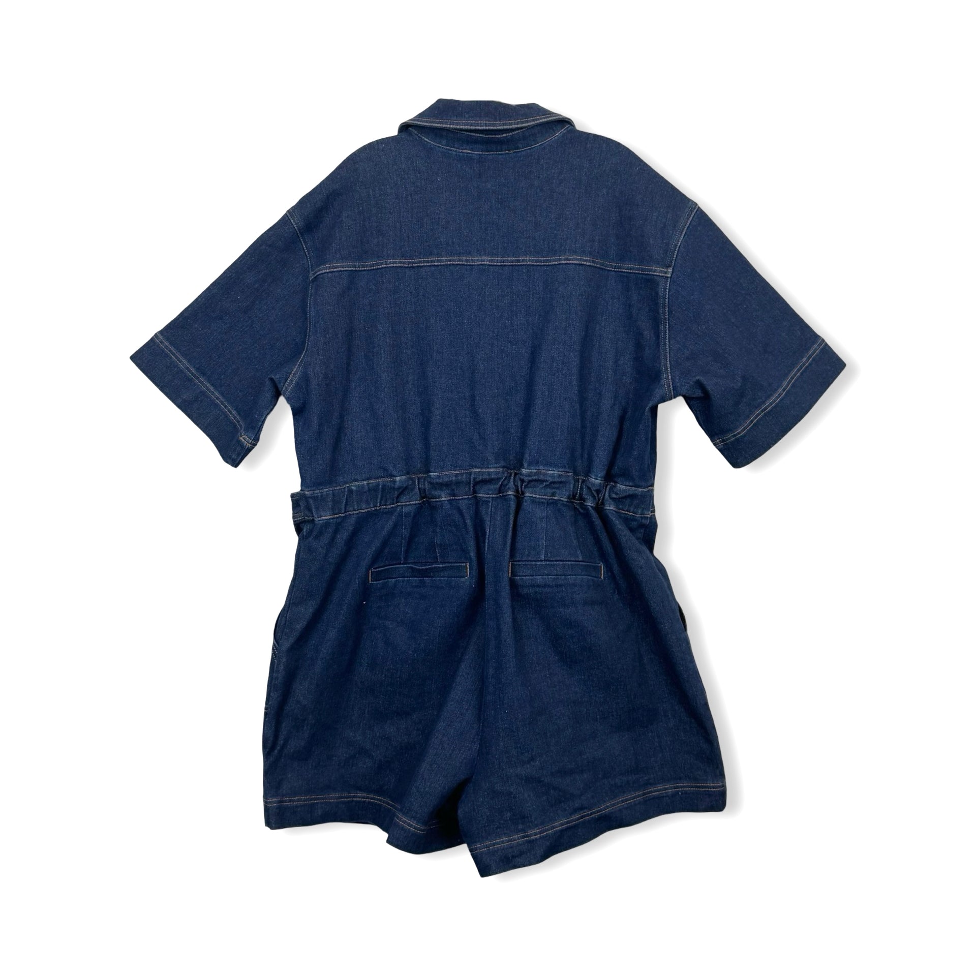 Eloquii Denim Collared Wrap Romper