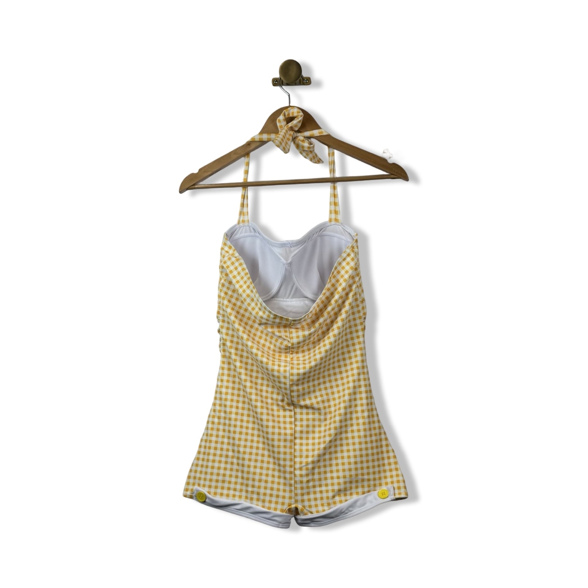 Retro Stage Halter Bowknot One-piece Swimsuit