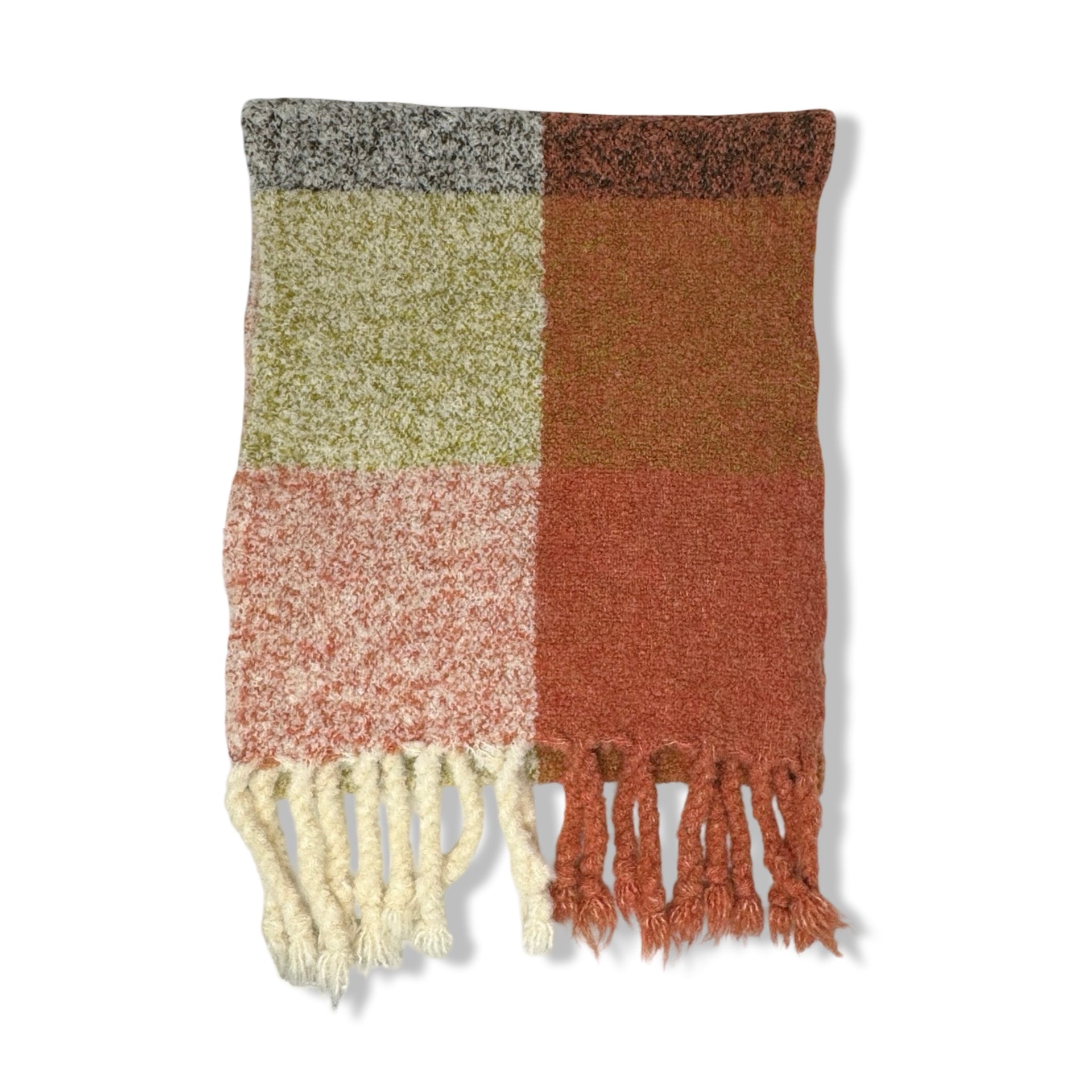 Fraas Recycled Boucle Colorblock Scarf