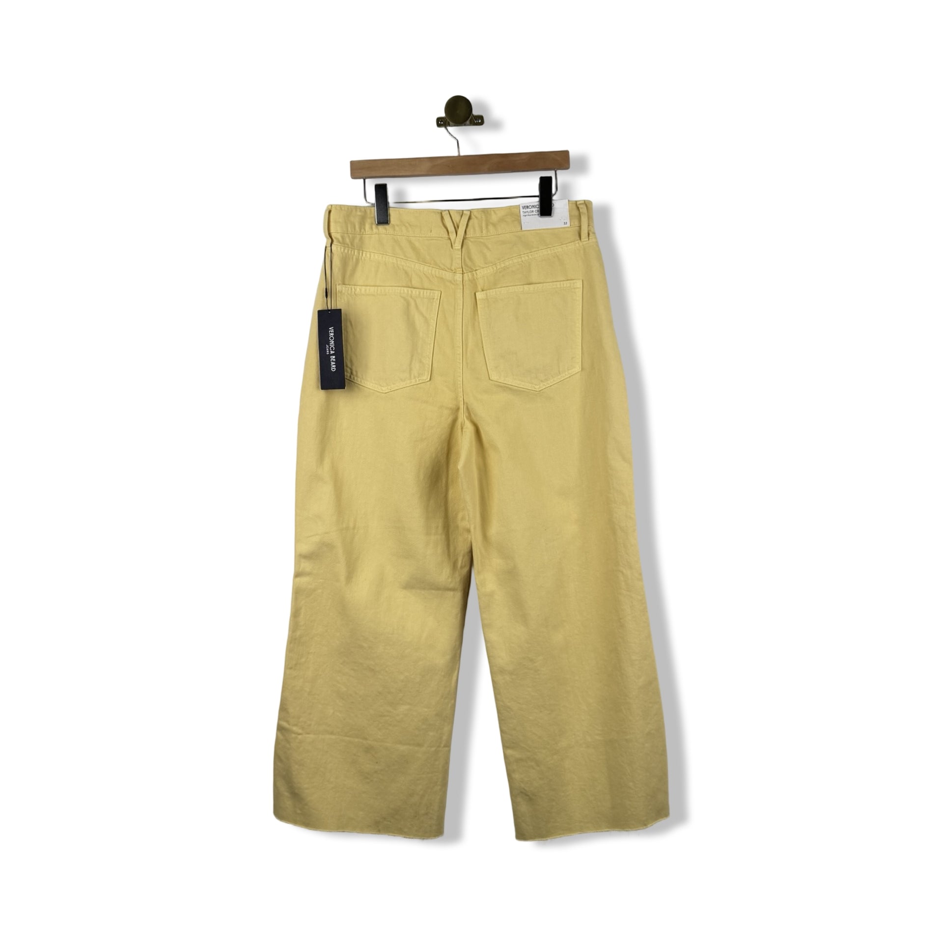 Veronica Beard Taylor Crop High Rise Wide Leg Jeans