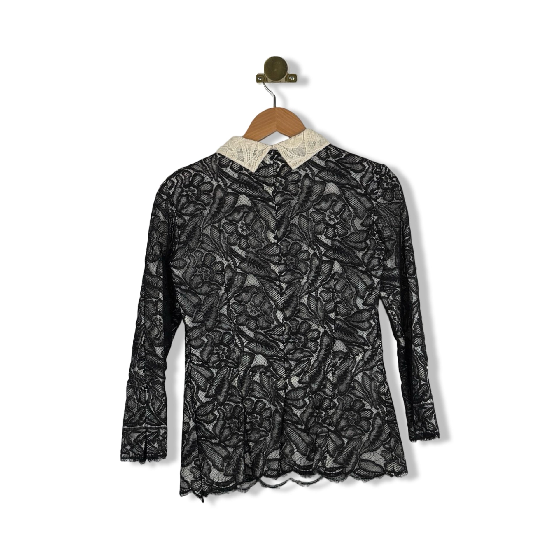 Vintage La'Wren Scott Yorkshire Pudding Lace Blouse
