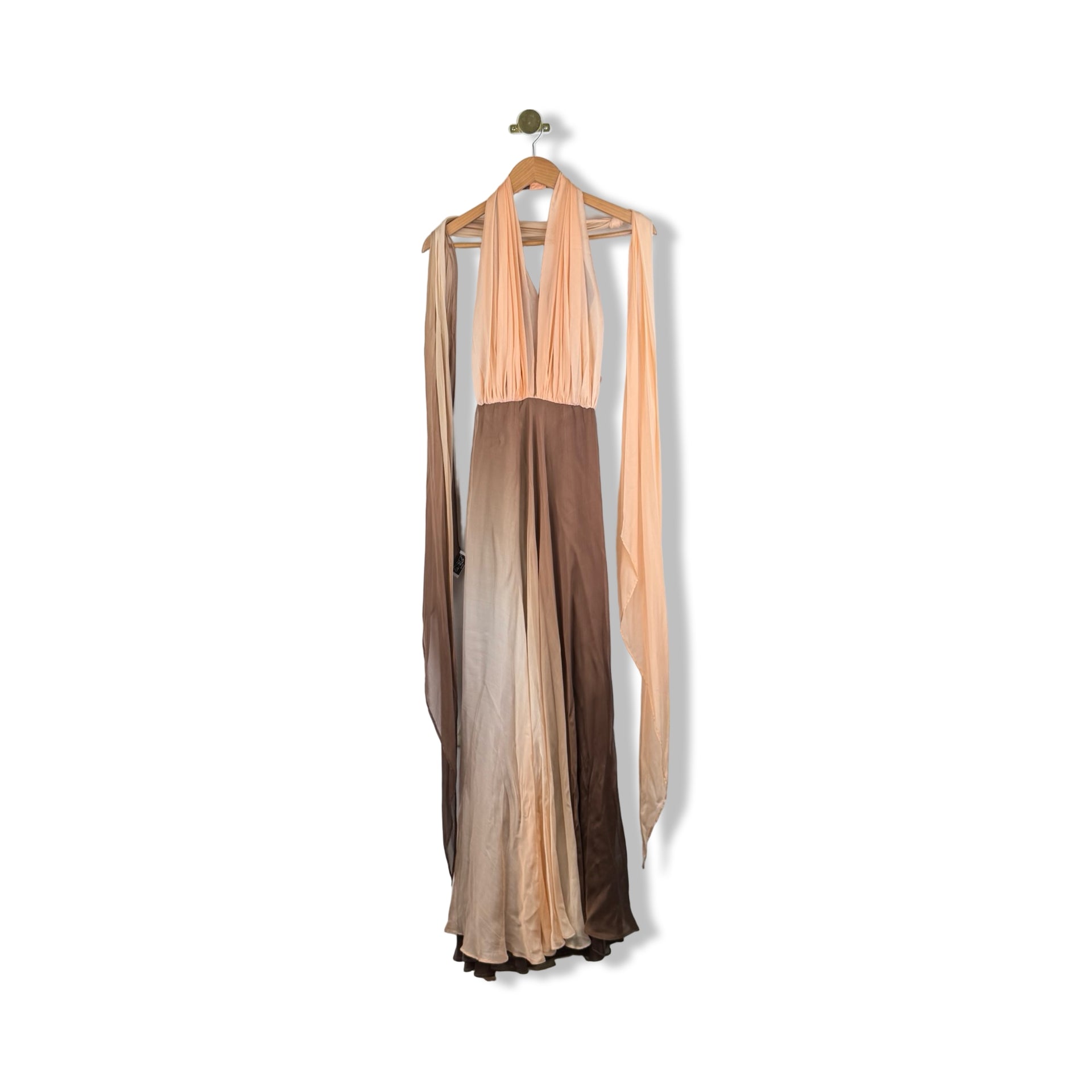 Vintage Petrovitch and Robinson Paris Silk Halter Gown