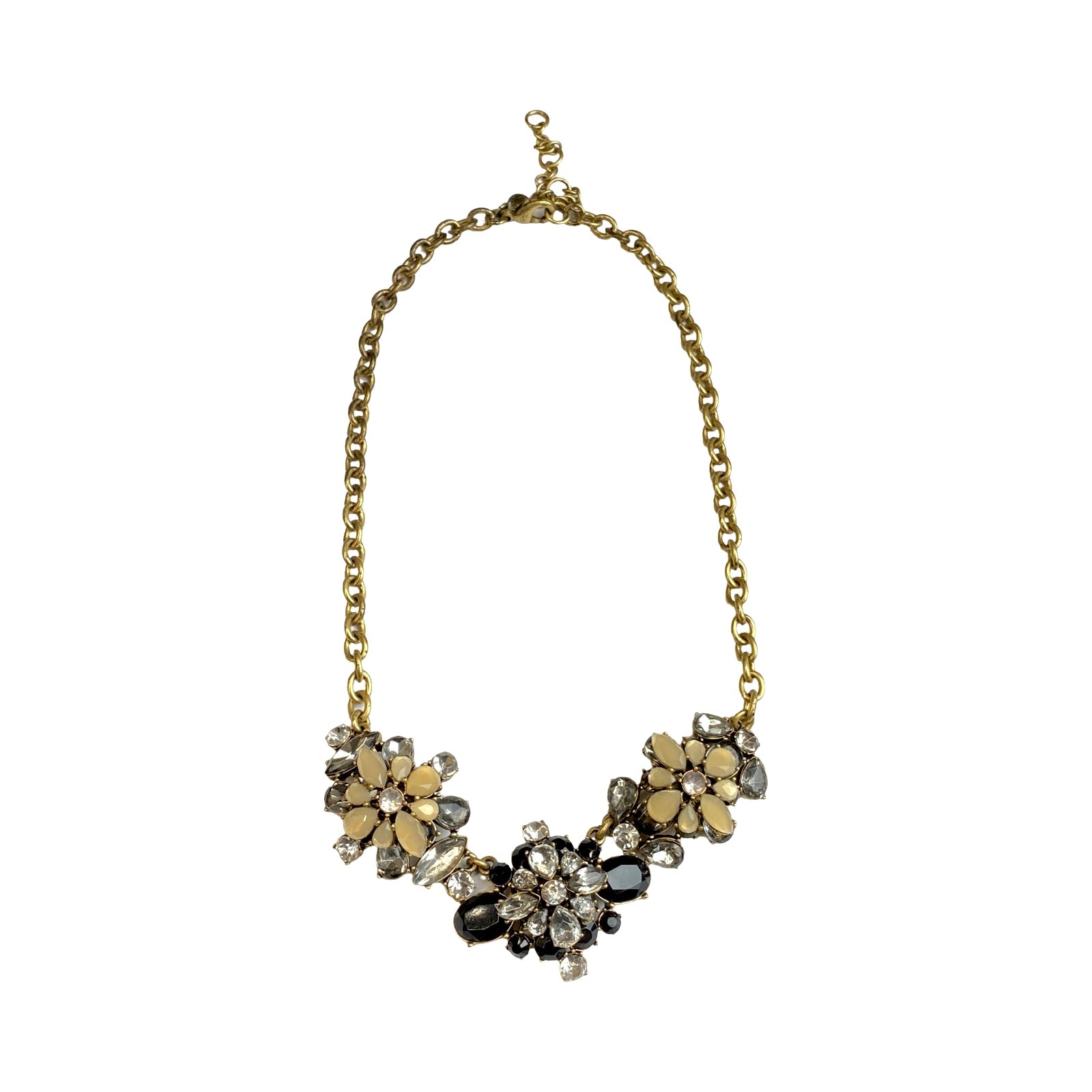 J. Crew Floral Embellished Statement Necklace