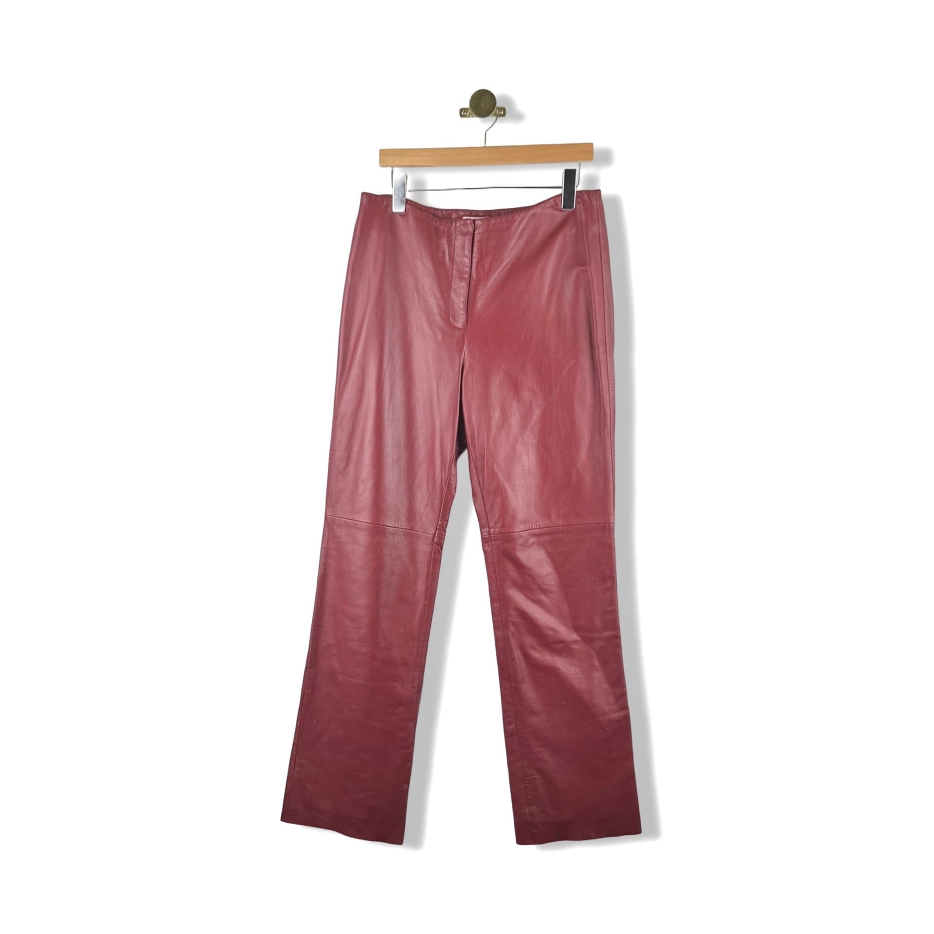 Margaret Godfrey Leather Straight Fit Pants