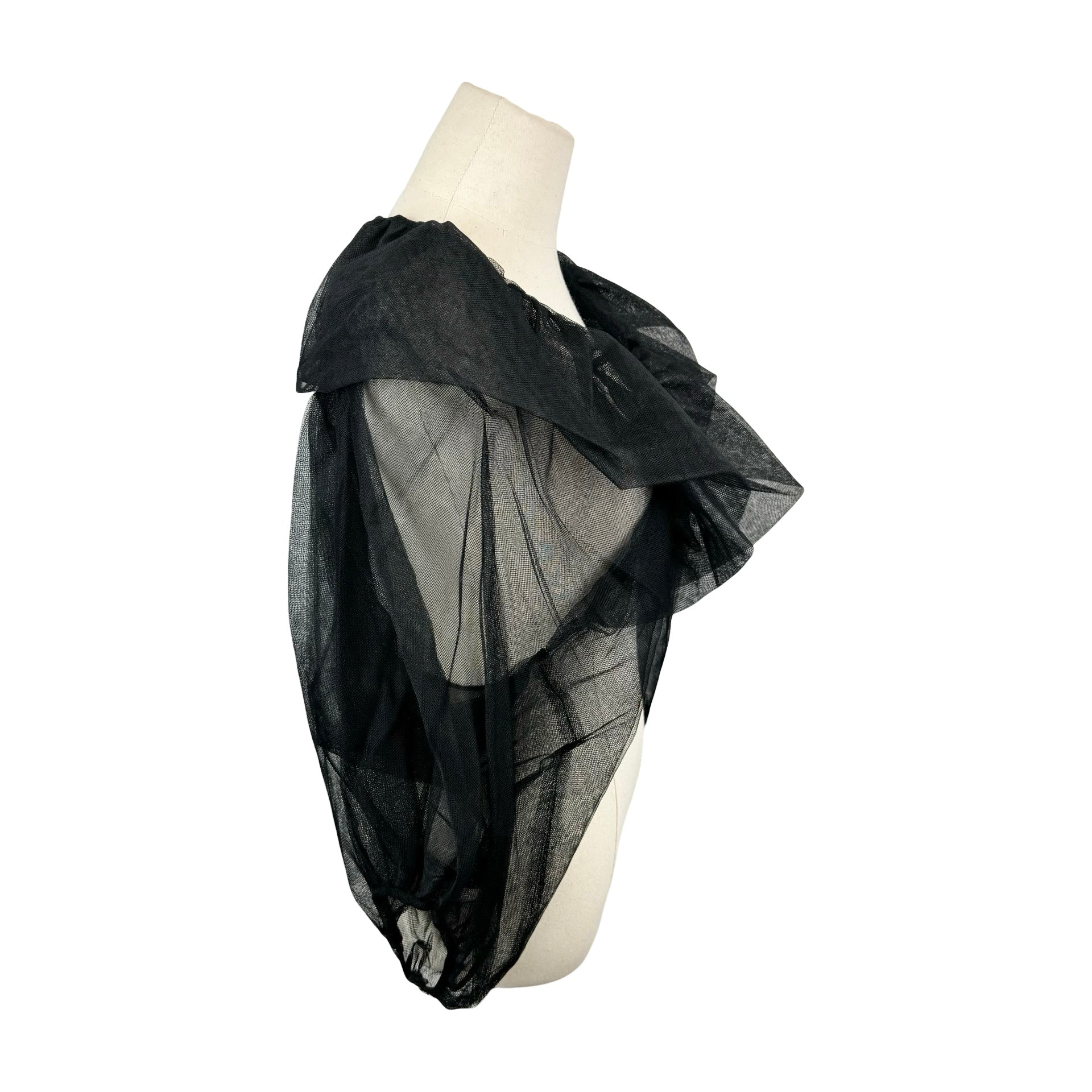 Monique Lhuillier Tulle Ruffled Shawl