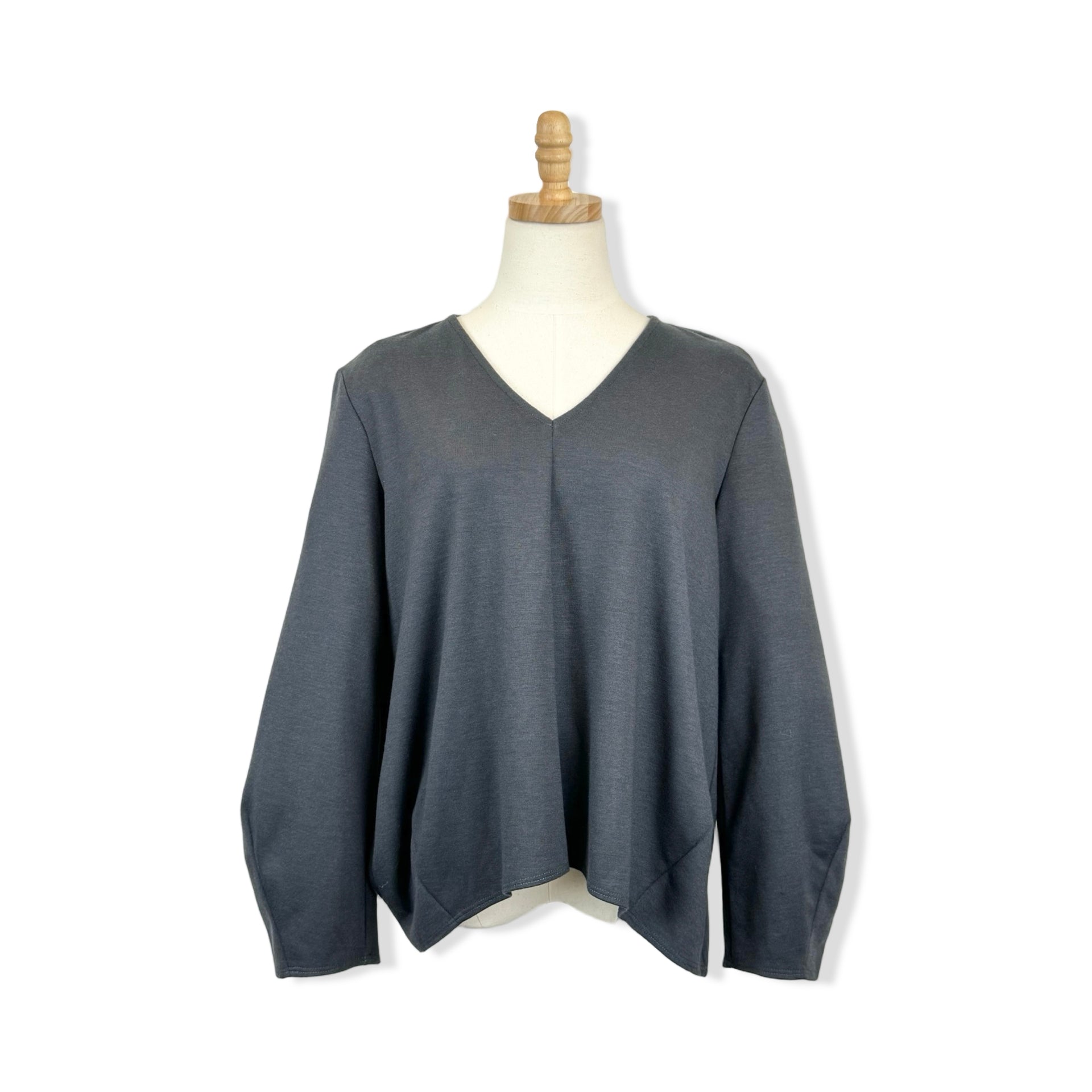 Kal Rieman Gray V Neck Sweater