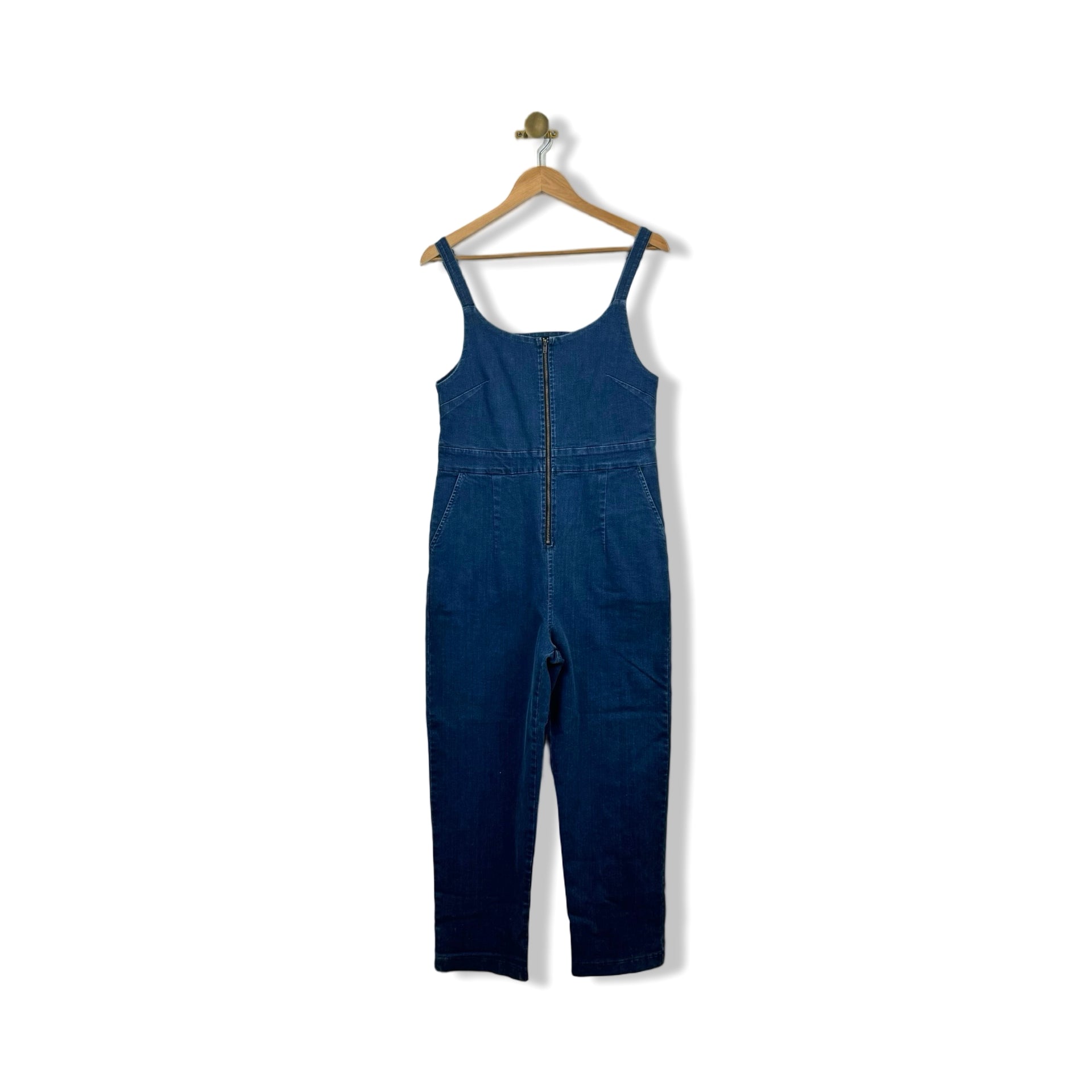 Loup Washed Indigo Claudia Cropped Jumpsuit