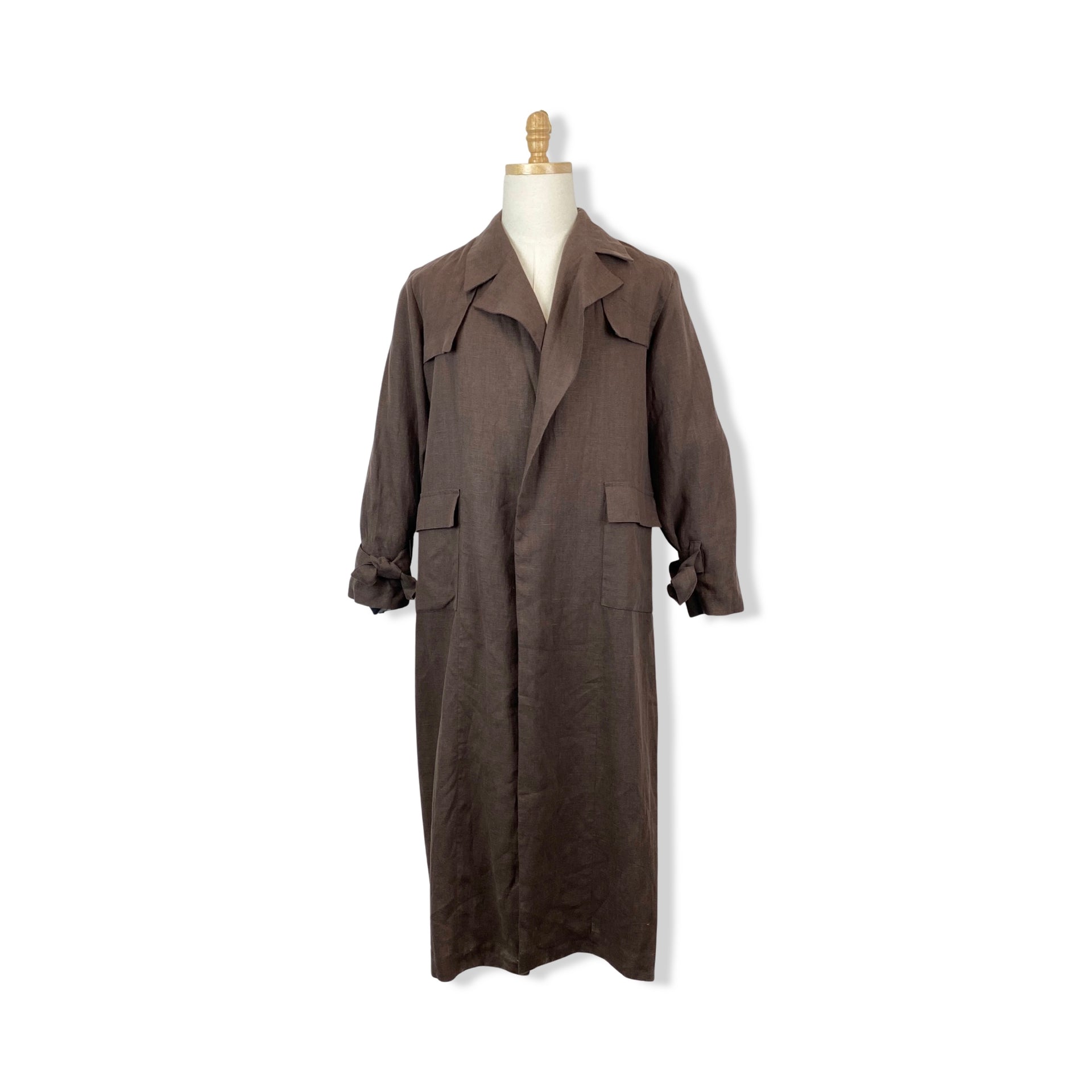 Black Ficus Lightweight Linen Coat