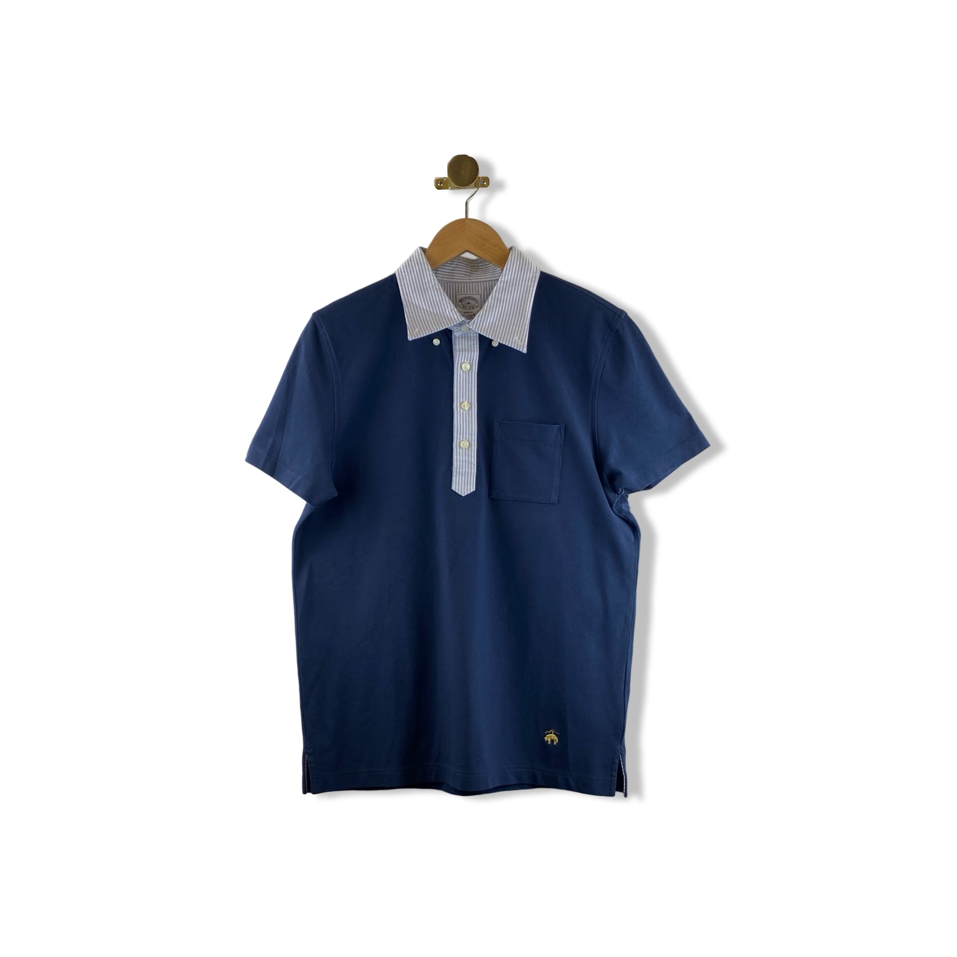 Brooks Brothers Striped Collar Polo Shirt