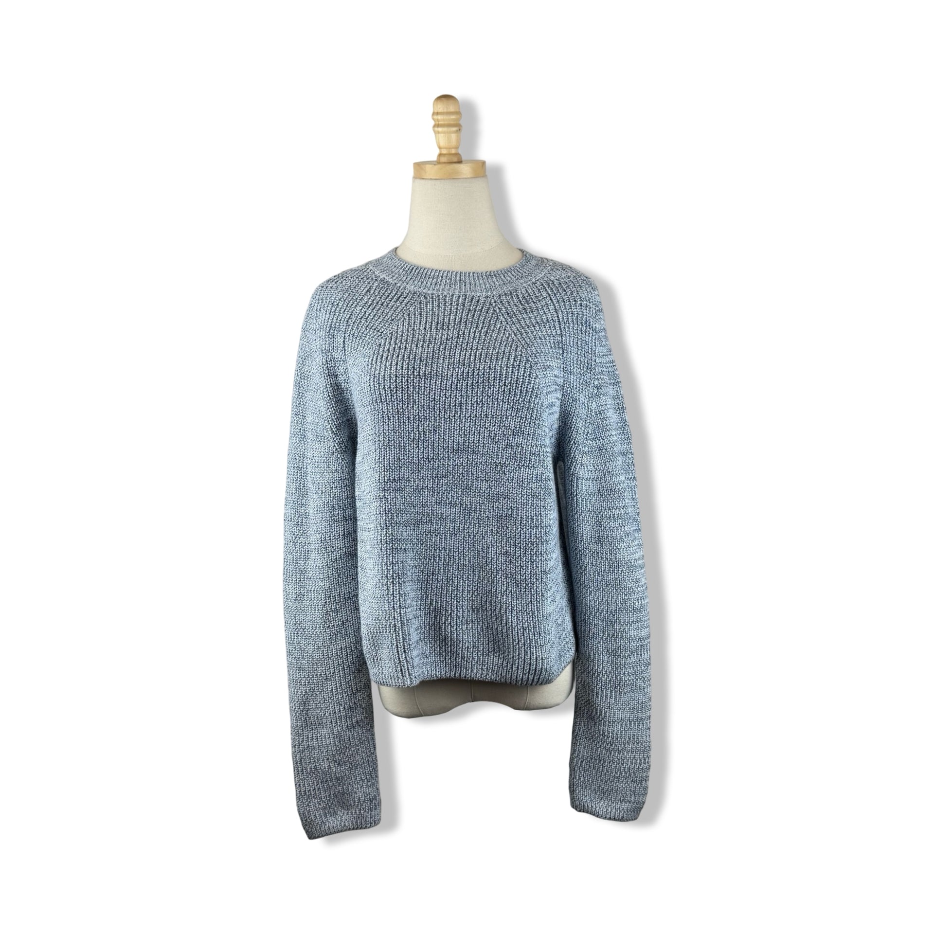 White + Warren Organic Cotton Ribbed Raglan Crewneck