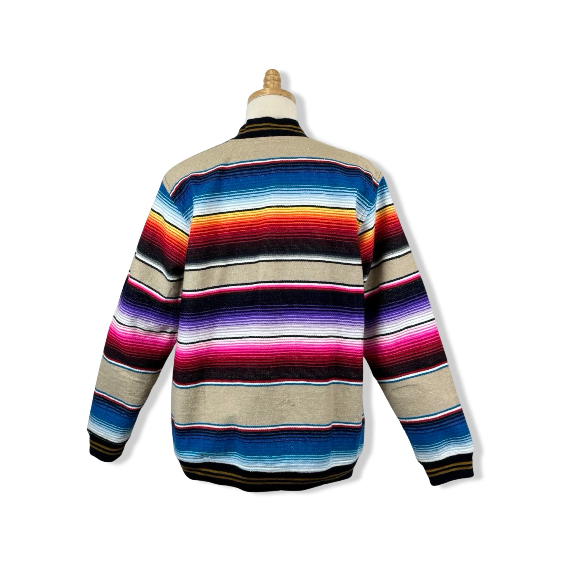 Striped Sarape Zip up Jacket