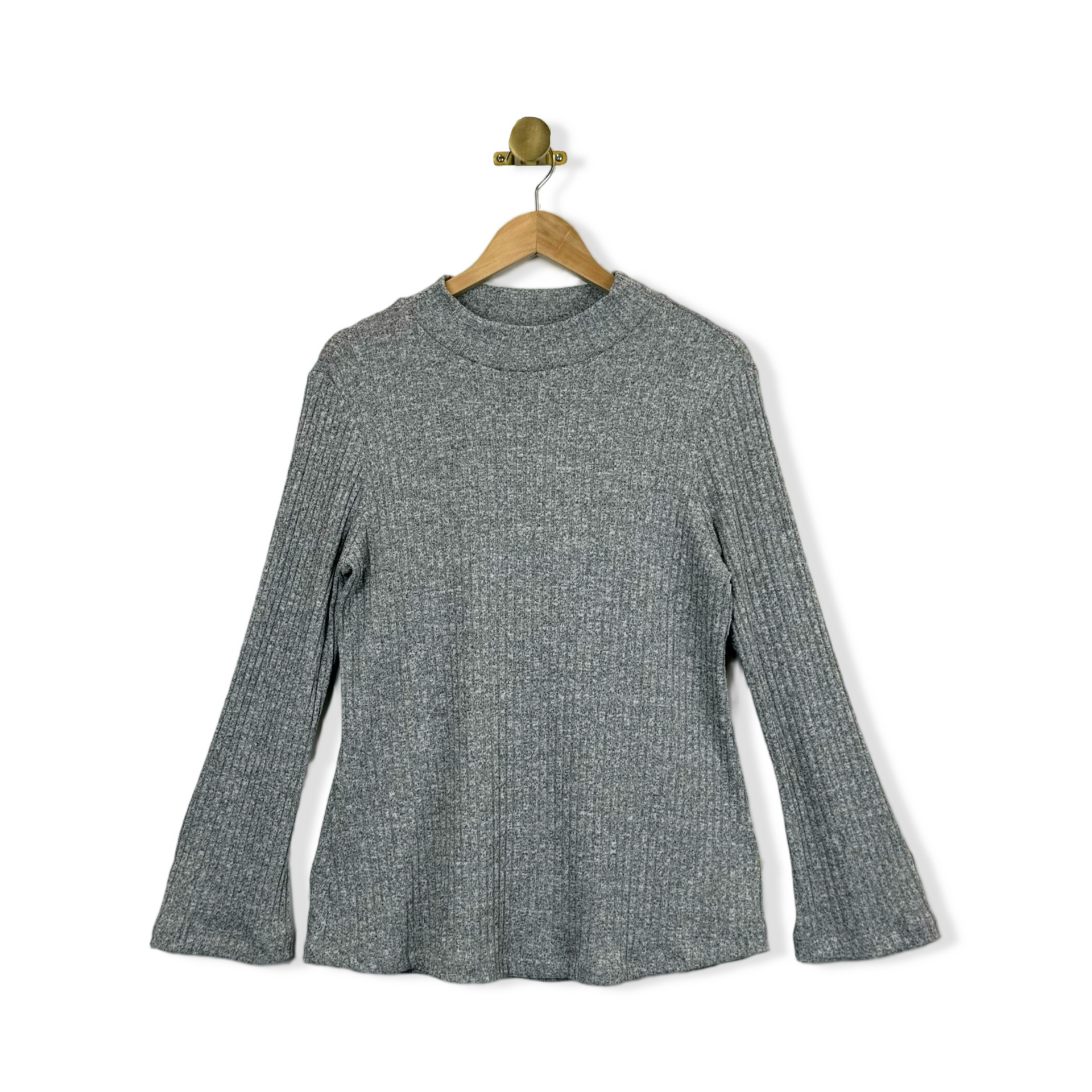 Kal Rieman Gray Ribbed Sweater