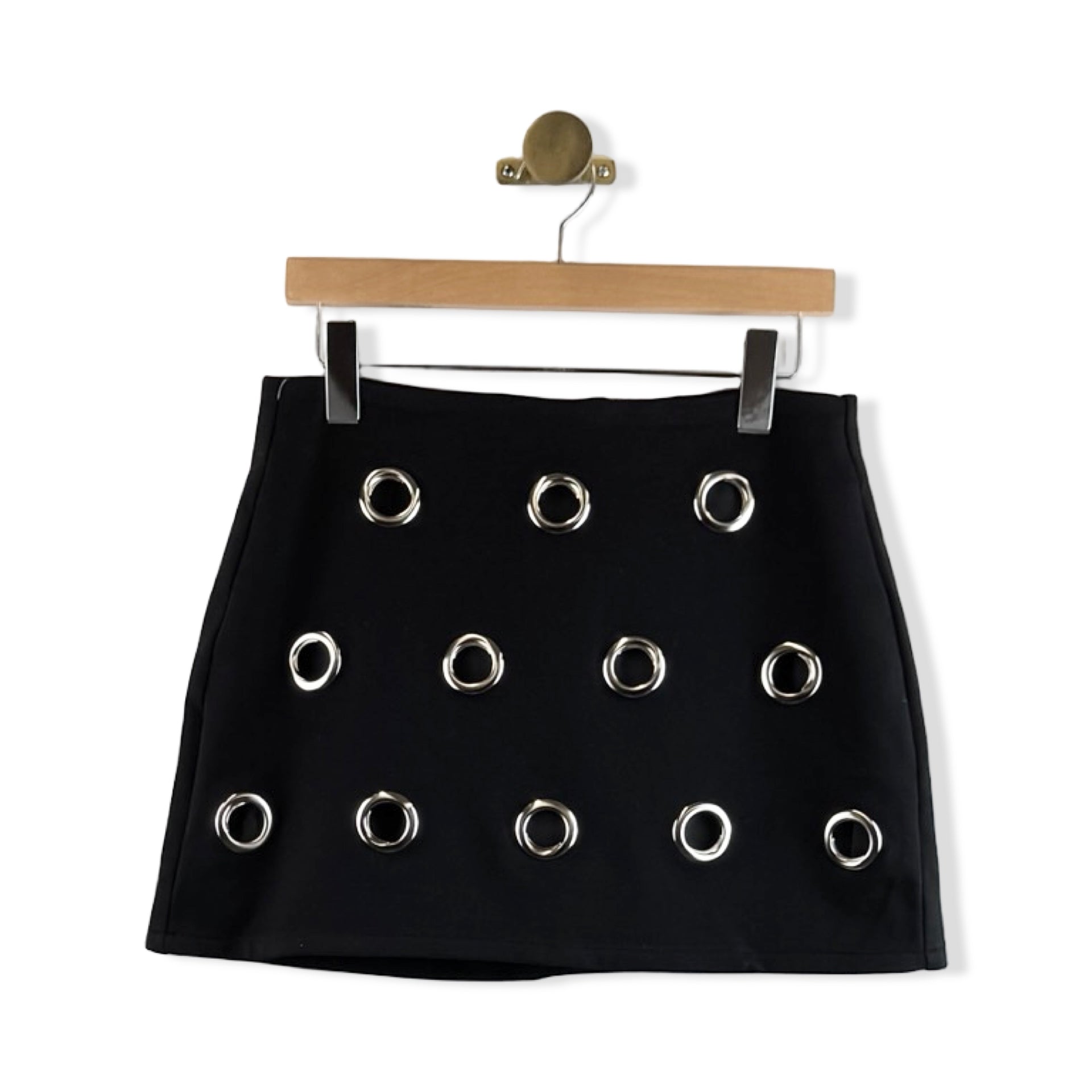 BLANKNYC Grommet Ponte Mini Skirt