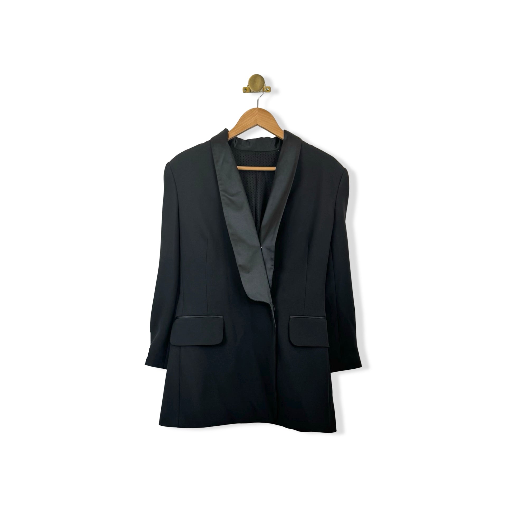 GSTQ Mesh Lined Snap Button Blazer
