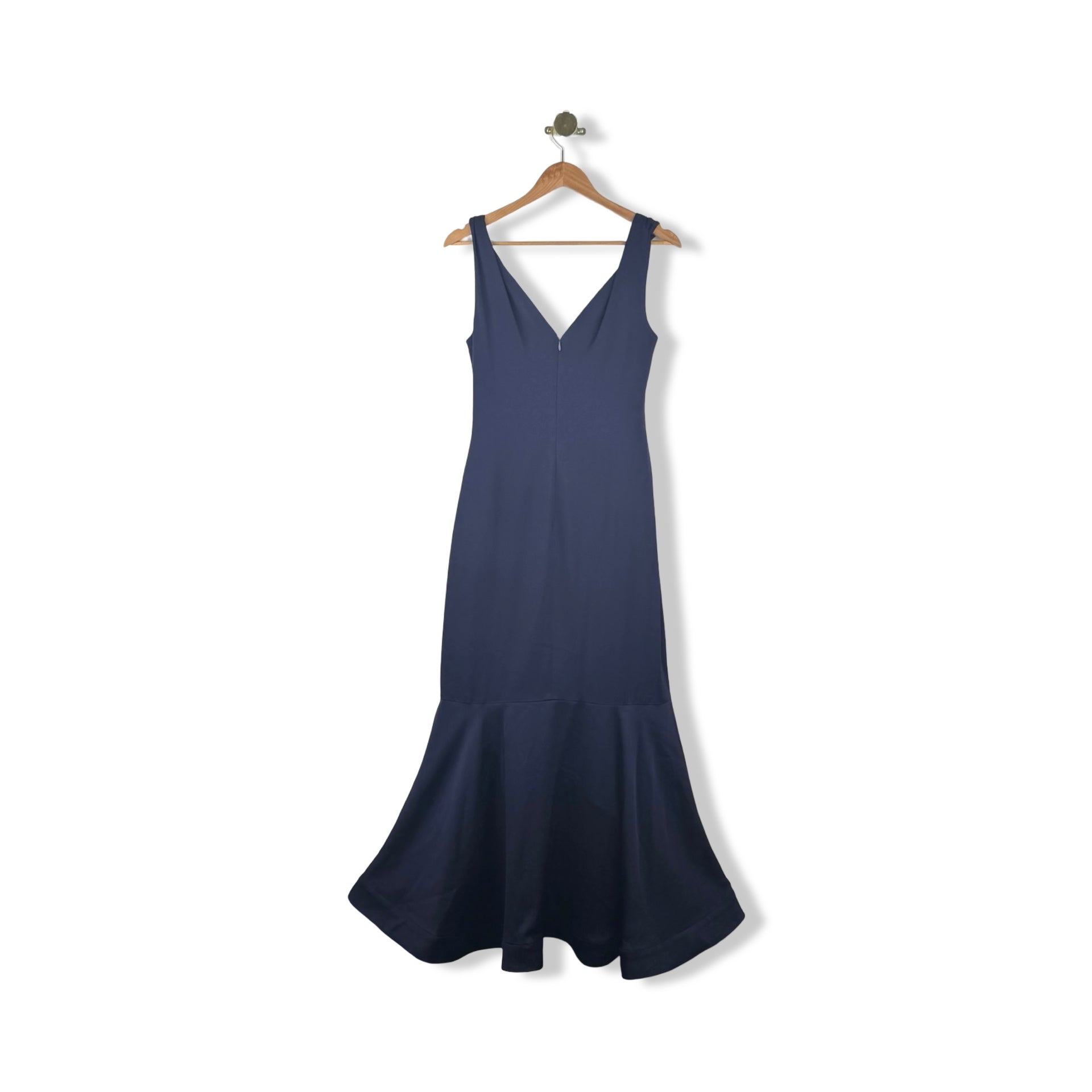 Shoshanna Braid Strap Keyhole Maxi Dress