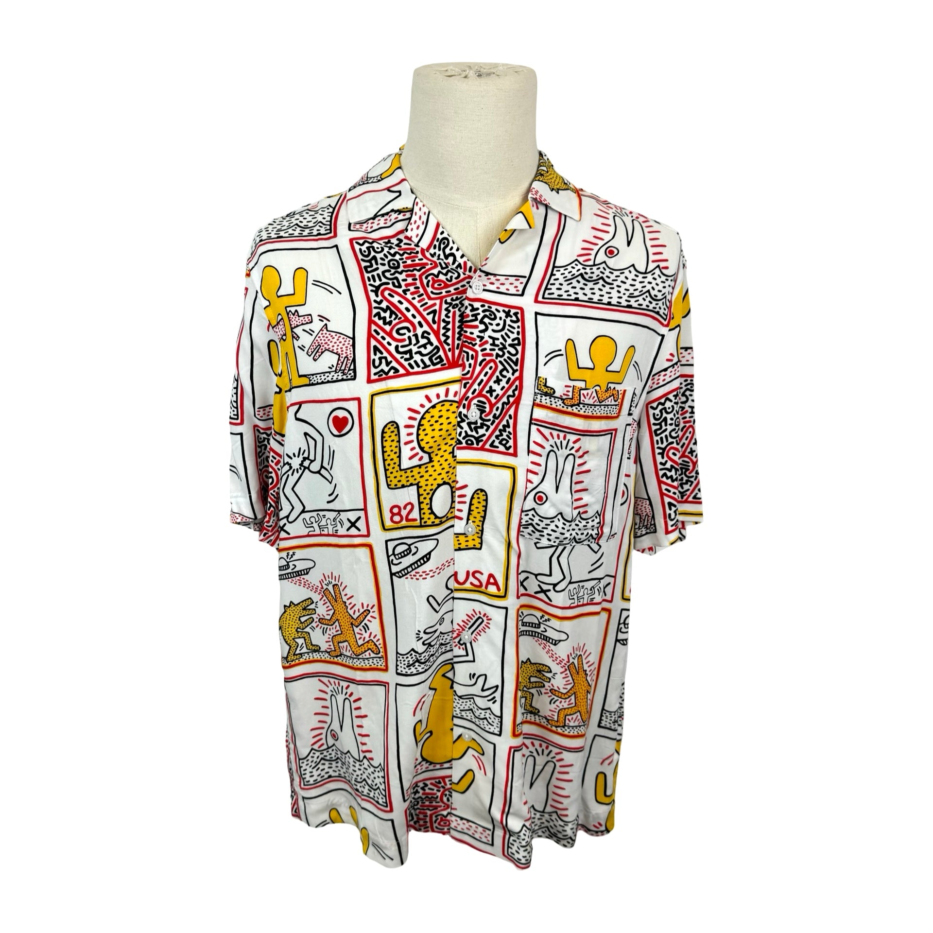 H&M Keith Haring Print Button Down