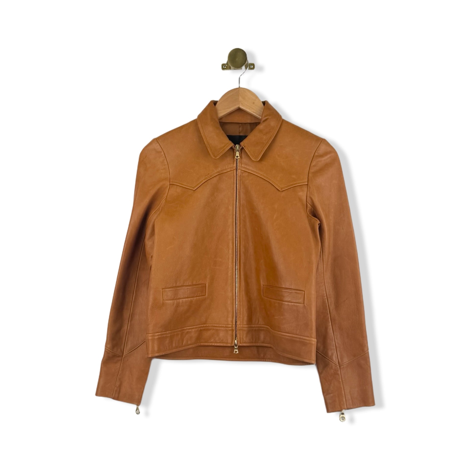 Nili Lotan Collared Leather Jacket
