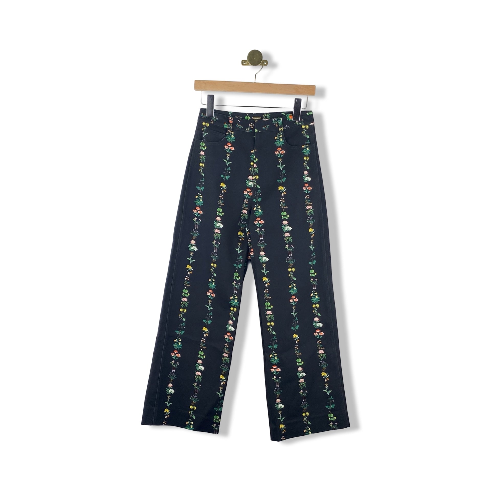 Adam Lippes Alessia Floral Print Wide Leg Pants