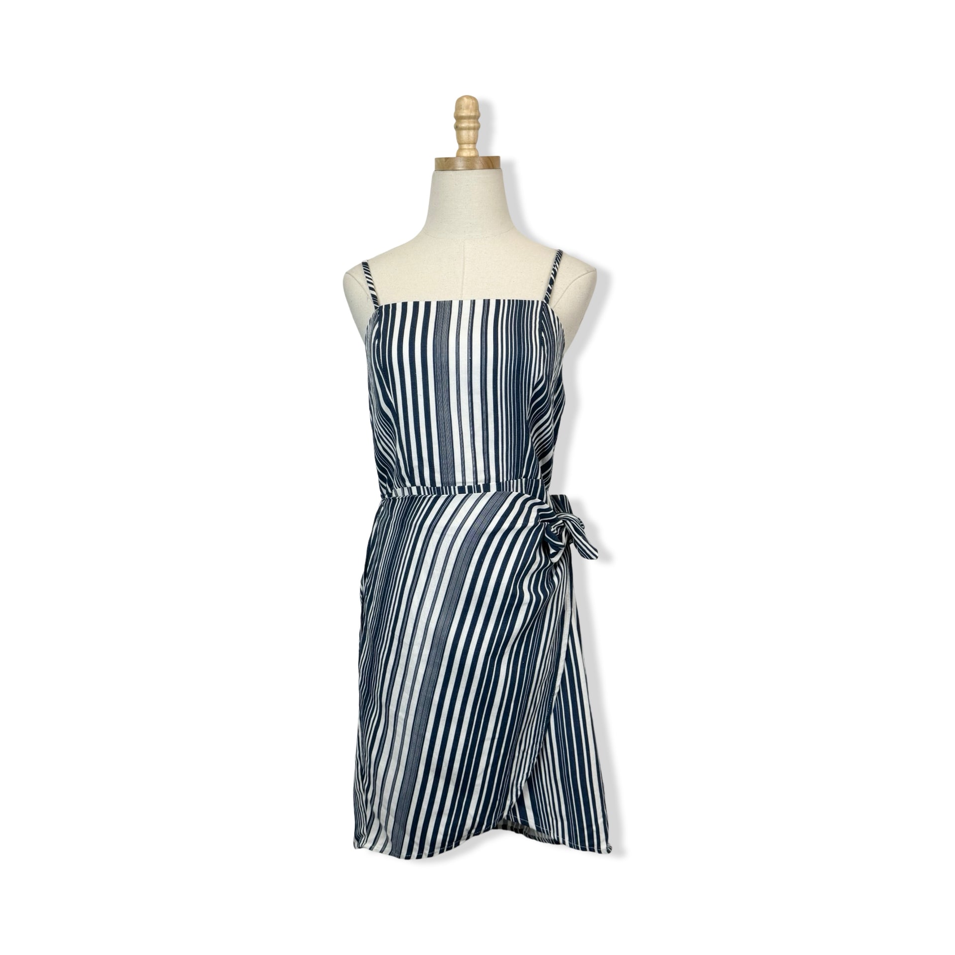 Bailey Blue Striped Wrap Mini Dress